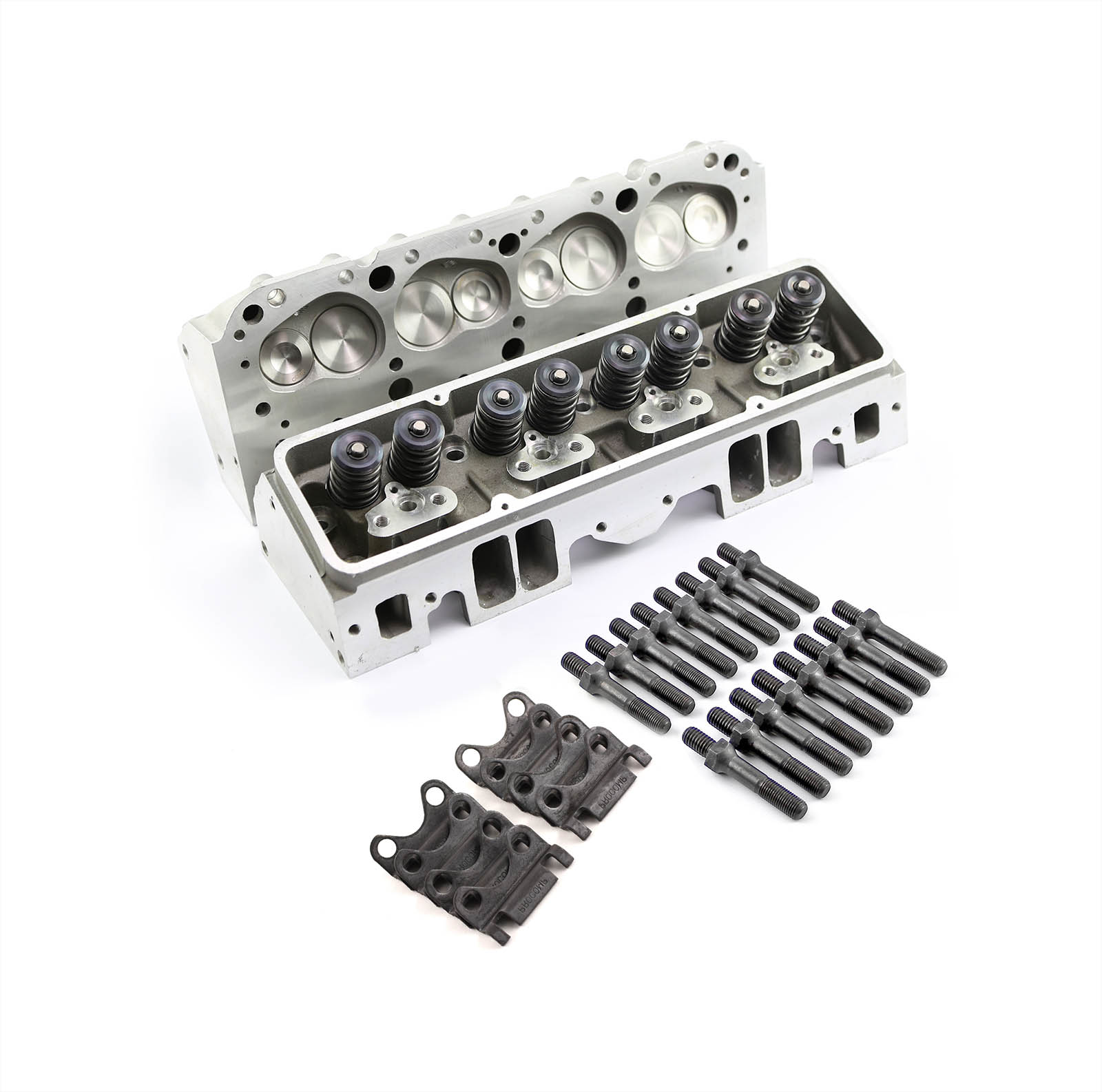 Generic® FF281.1009 SBC Chevy 350 Complete Straight Aluminum Cylinder Heads 190cc 64 Studs G Plates