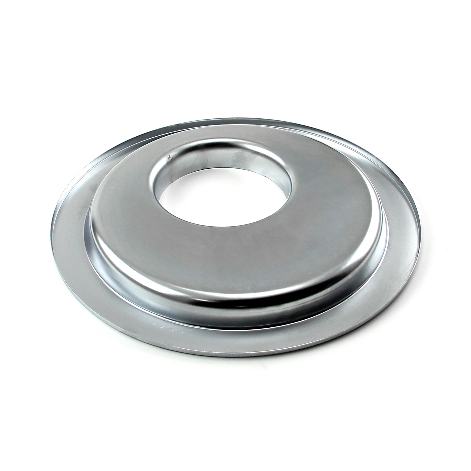 14" Chrome Flat Offset Air Cleaner Base