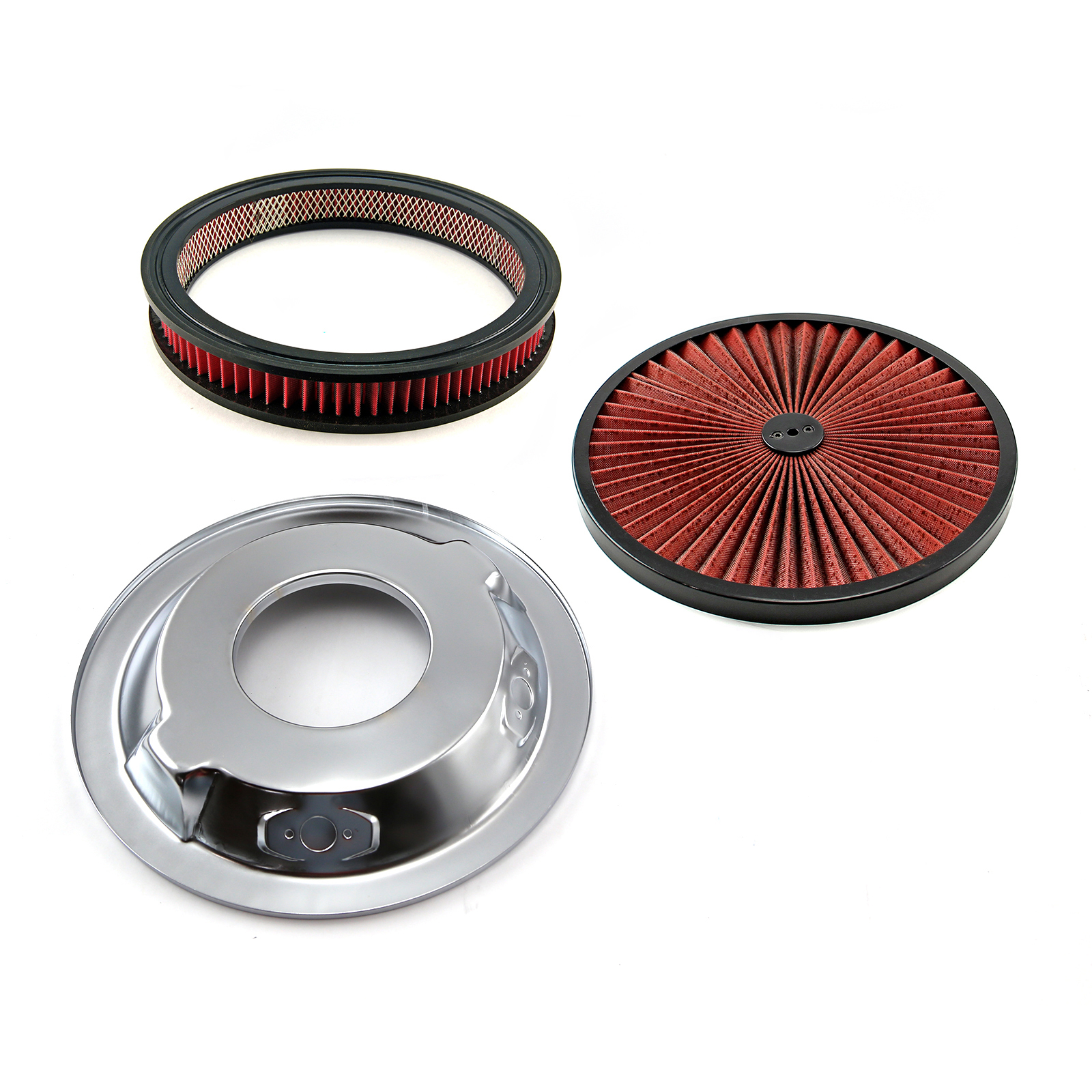 Speedmaster® PCE104.1026.01 14" x 2" Washable Element Extreme Top w/Black Ring Dropped Base Air Cleaner Kit