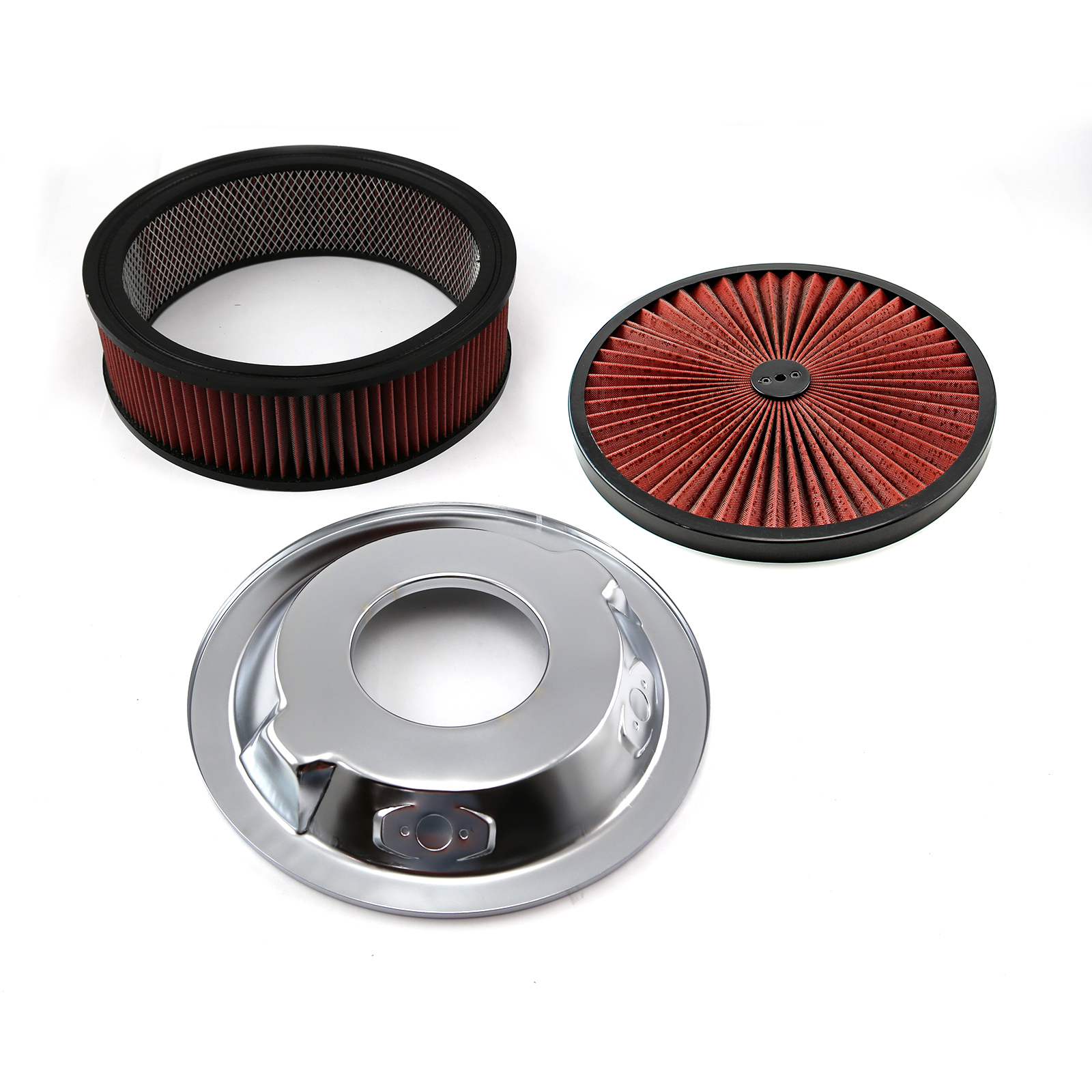 Speedmaster® PCE104.1026.03 14" x 4" Washable Element Extreme Top w/Black Ring Dropped Base Air Cleaner Kit