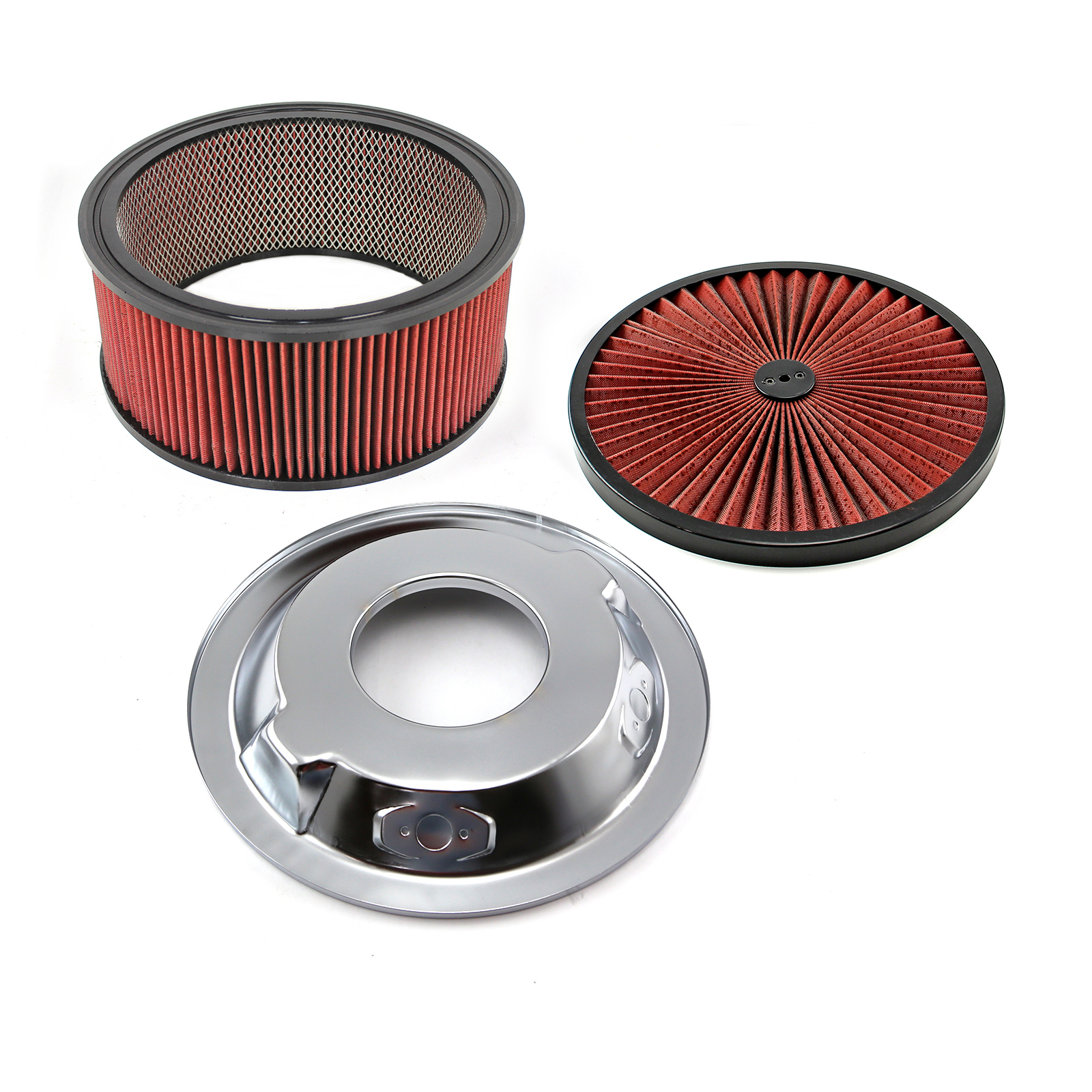 Speedmaster® PCE104.1026.04 14" x 6" Washable Element Extreme Top w/Black Ring Dropped Base Air Cleaner Kit