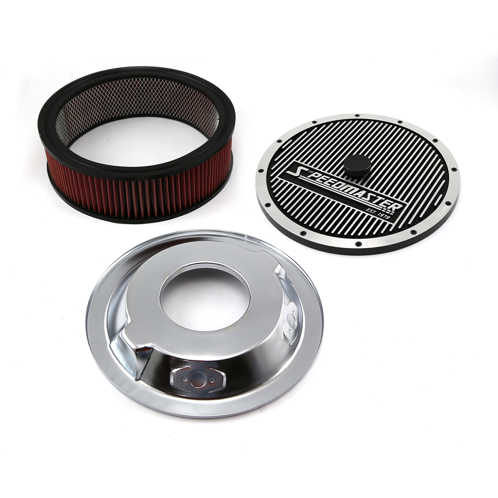 Speedmaster® PCE104.1032.03 14" x 4" Washable Element Elite Top Dropped Base Air Cleaner Kit