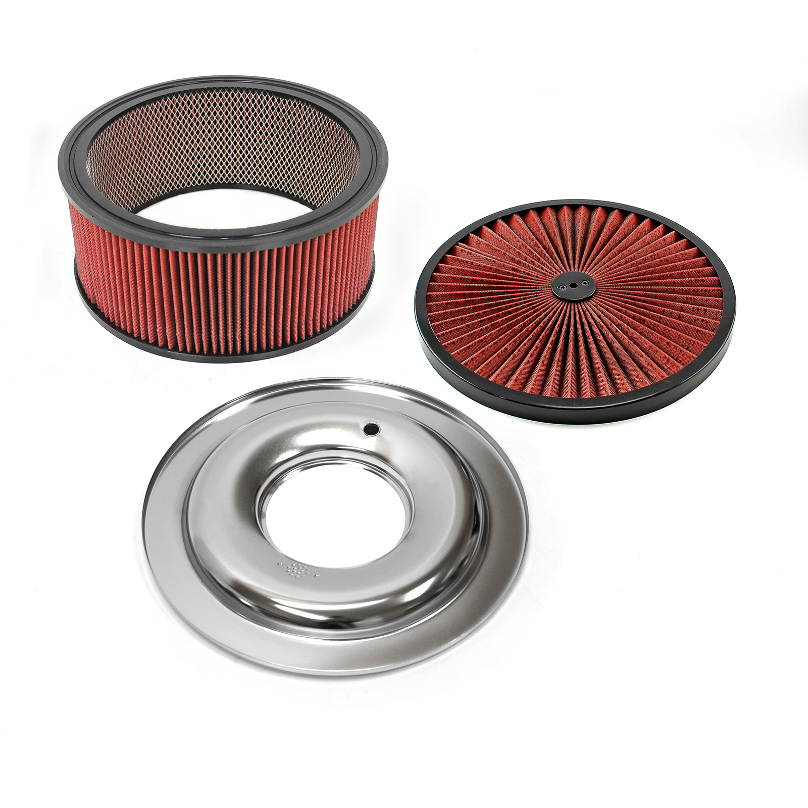 Speedmaster® PCE104.1030.04 14" x 6" Washable Element Extreme Top w/Black Ring Flat Base Air Cleaner Kit