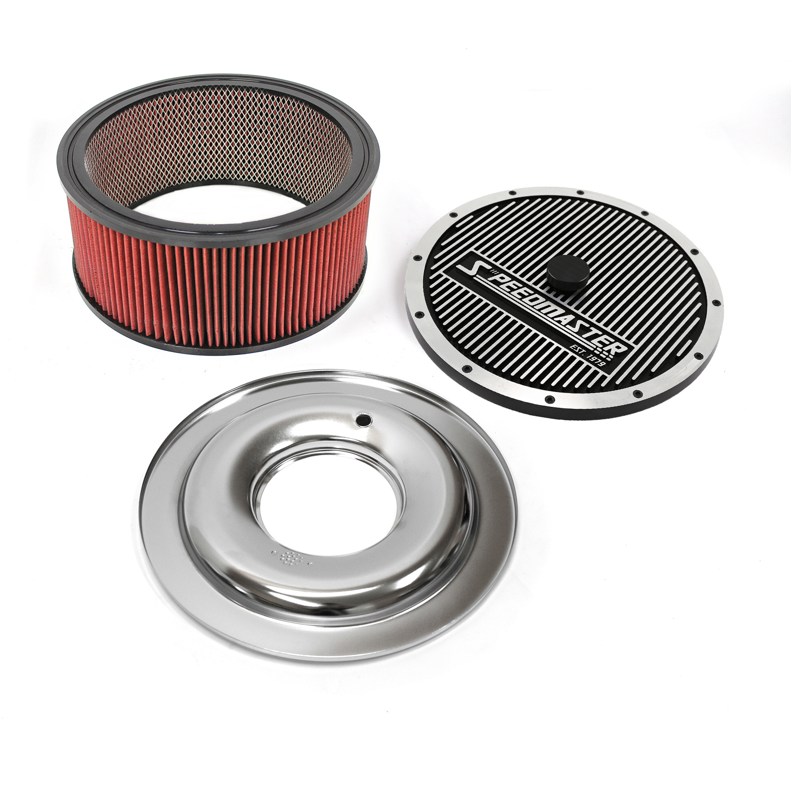 Speedmaster® PCE104.1038.04 14" x 6" Washable Element Elite Top Flat Base Air Cleaner Kit