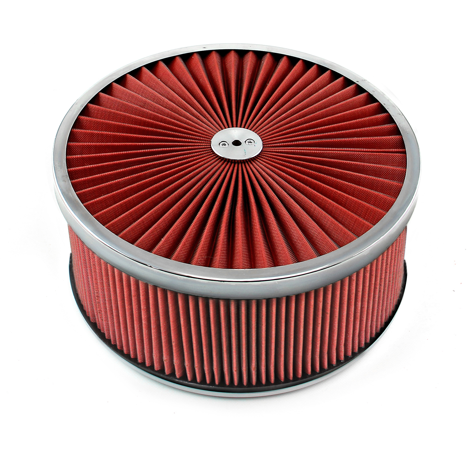 Speedmaster® PCE104.1026.08 14" x 6" Washable Element Extreme Top w/Chrome Ring Dropped Base Air Cleaner Kit