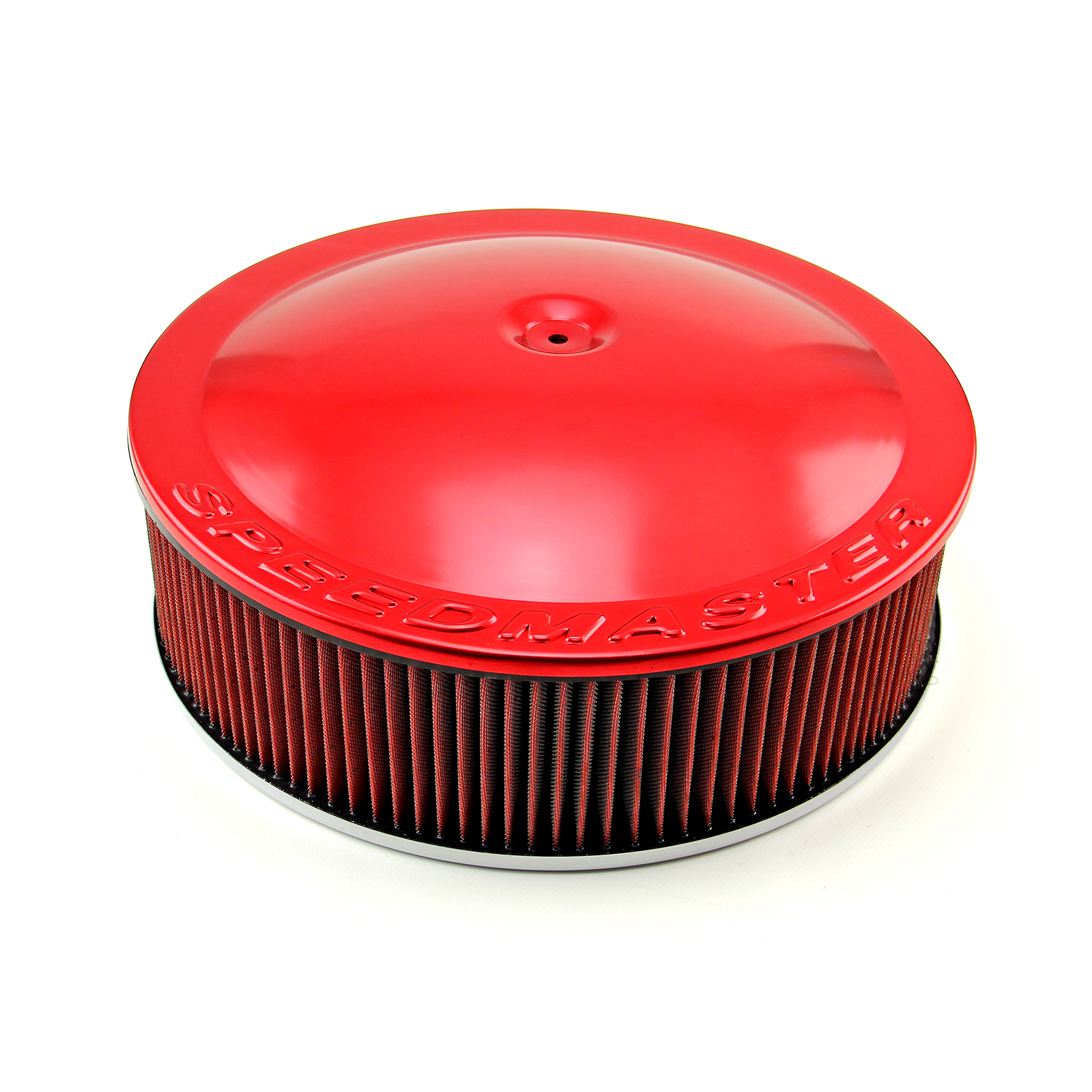 Speedmaster® PCE104.1050.08 14" x 4" Washable Element Drop Base Aluminum Air Cleaner Red