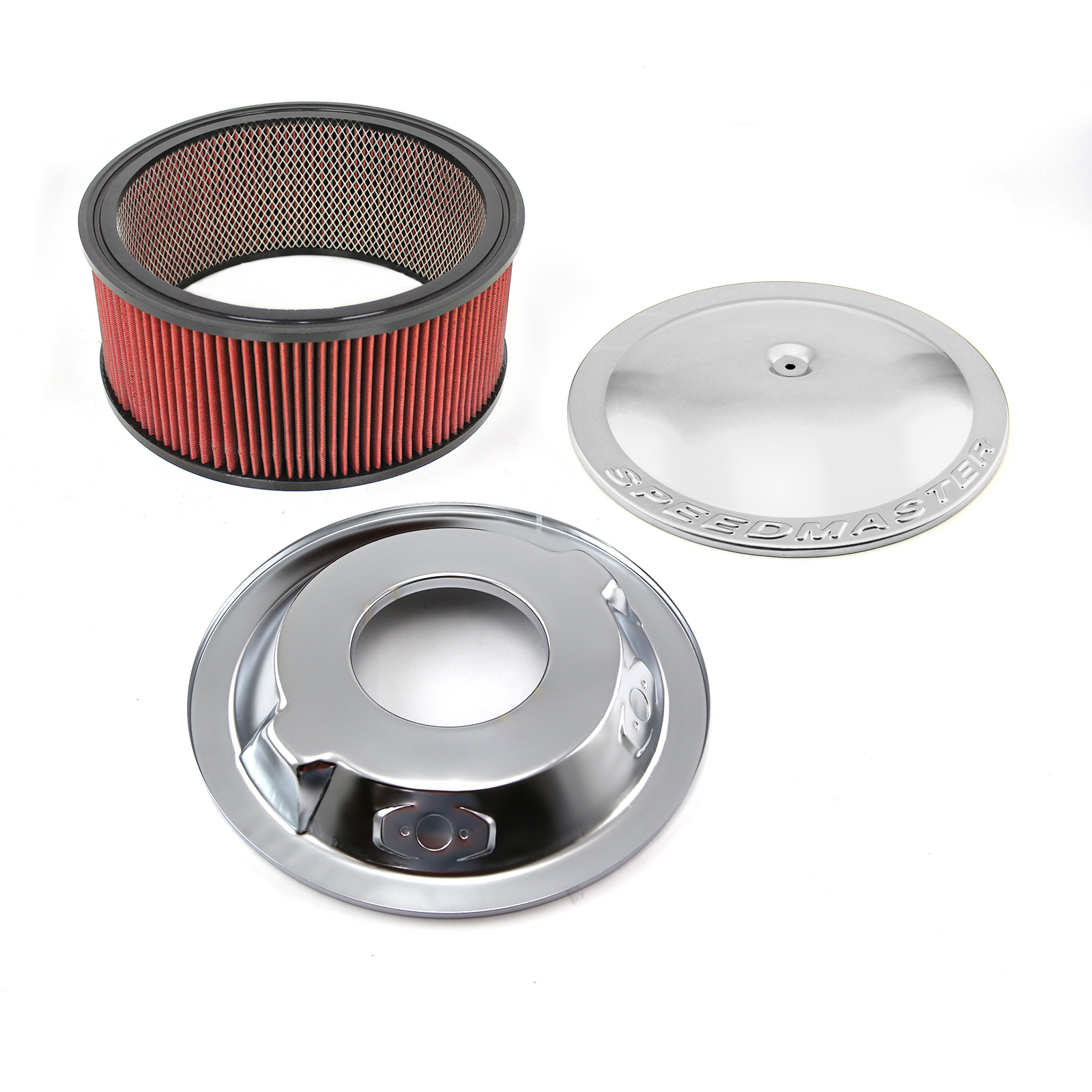 Speedmaster® PCE104.1050.12 14" x 6" Washable Element Drop Base Aluminum Air Cleaner Silver