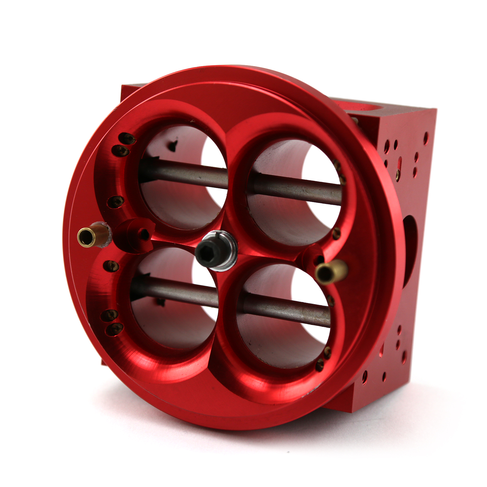Speedmaster® PCE116.1006.01 4 Barrel Billet Aluminum Carburetor Main Body - 4150 Double Pumper [Red]