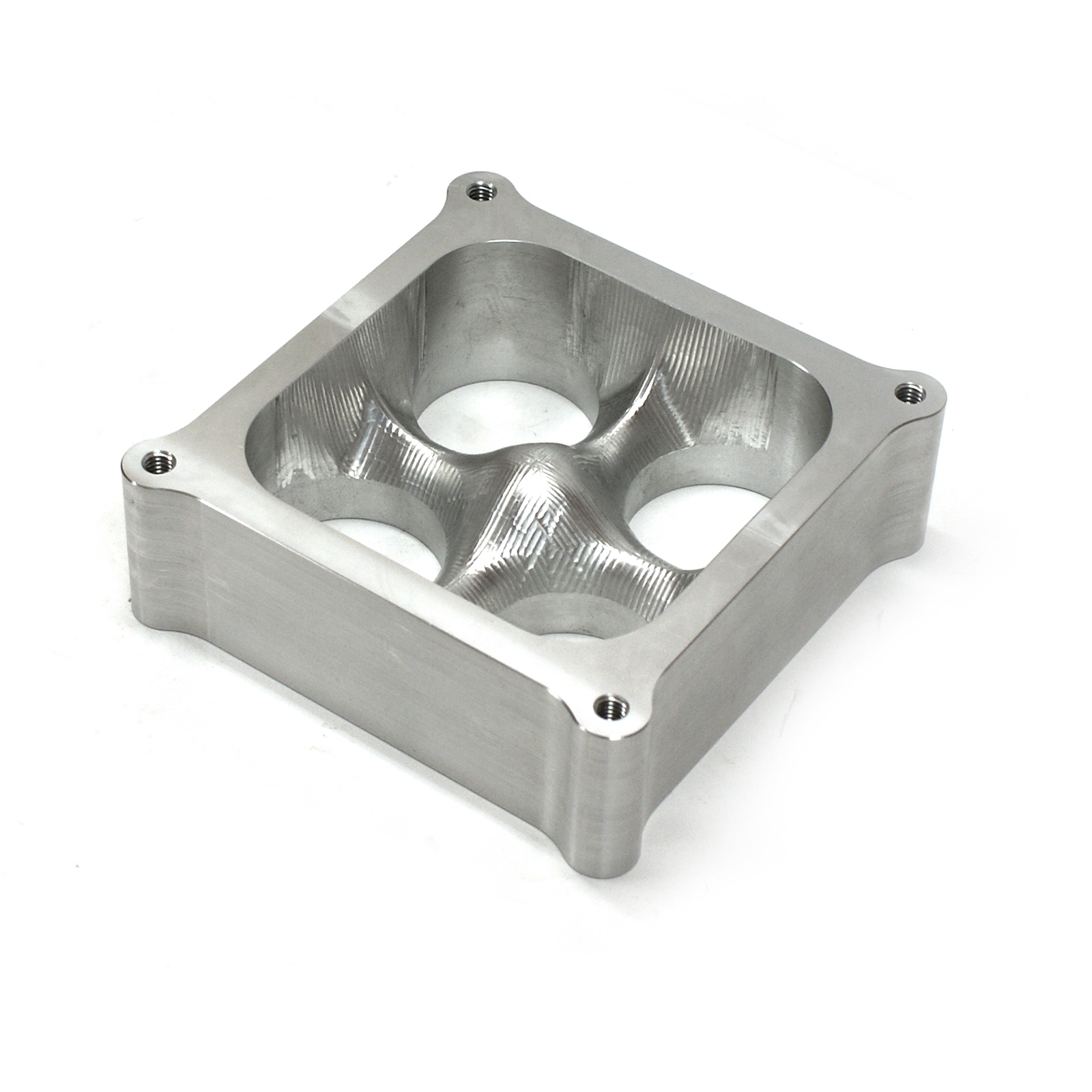 2" Aluminum 4500 CNC Machined Carburetor Spacer Square Bore 4 Port