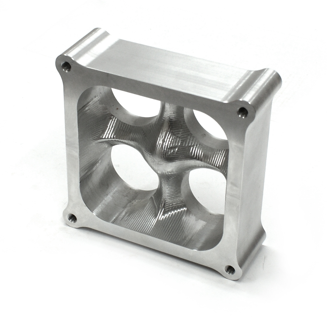 Speedmaster® PCE120.1010 2" Aluminum 4500 CNC Machined Carburetor Spacer Square Bore 4 Port