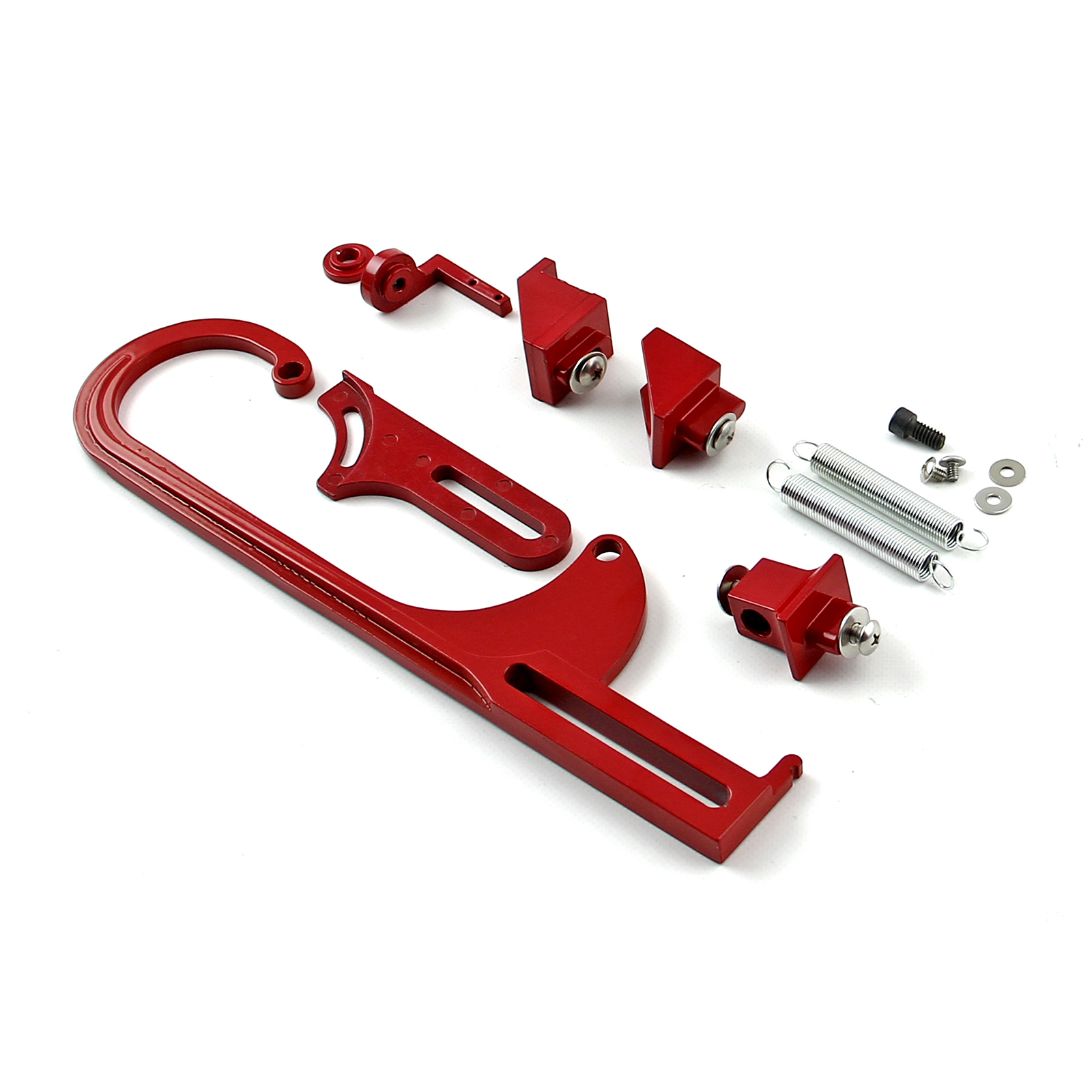 Speedmaster® PCE124.1007.05 Carburetor Throttle Cable Bracket Kit - Red w/ Return Springs and Mount