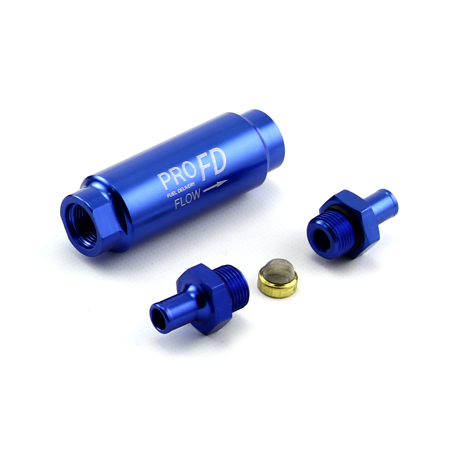 Speedmaster® PCE132.1009.02 Inline Billet Aluminum Fuel Filter 9/16-18 - 9/16-18 Male Blue
