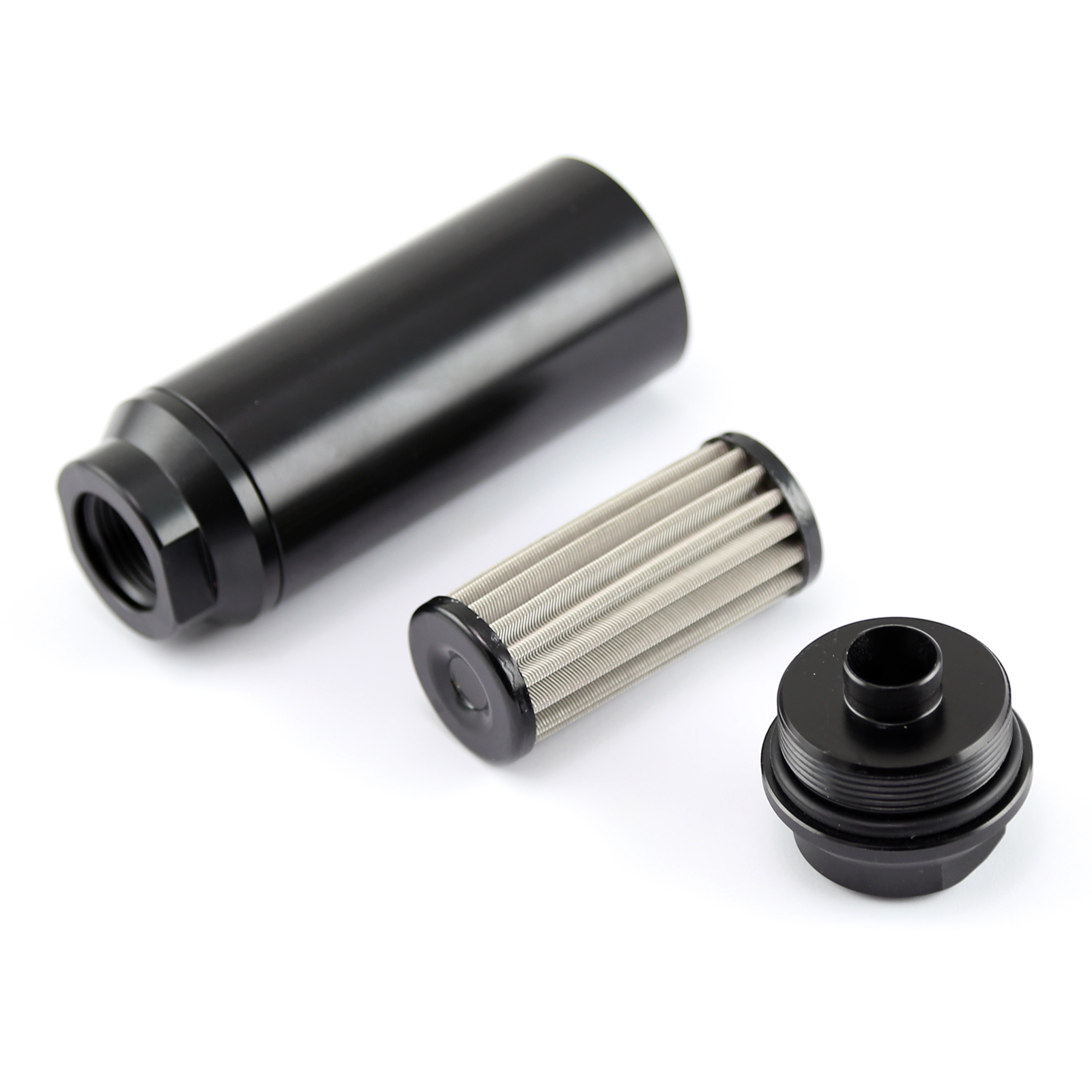 Speedmaster® PCE132.1014 Inline Billet Aluminum Black Anodized Fuel Filter -10 AN Female