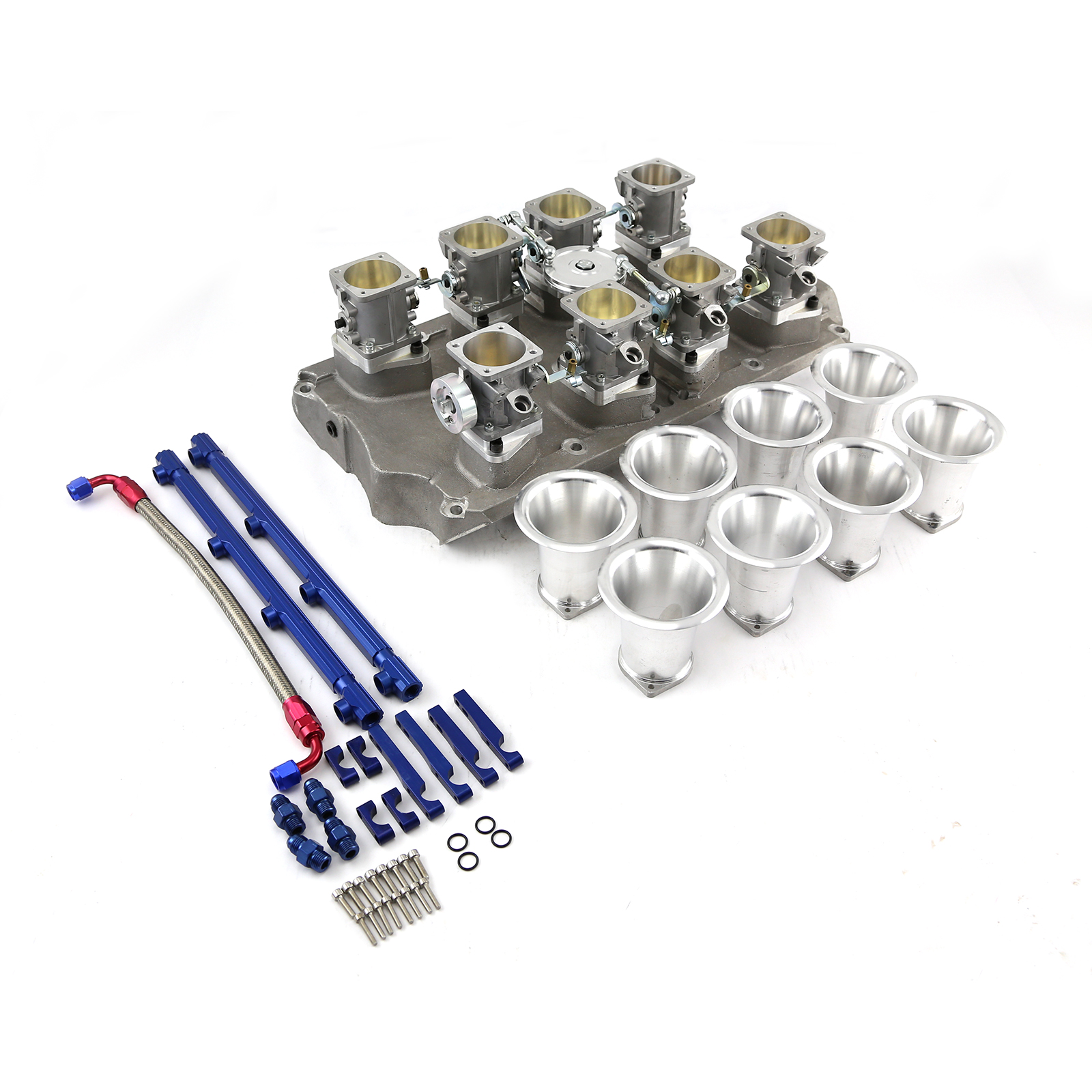 Speedmaster® PCE148.1034 Ford 351W Windsor Downdraft EFI Stack Intake Manifold System Satin