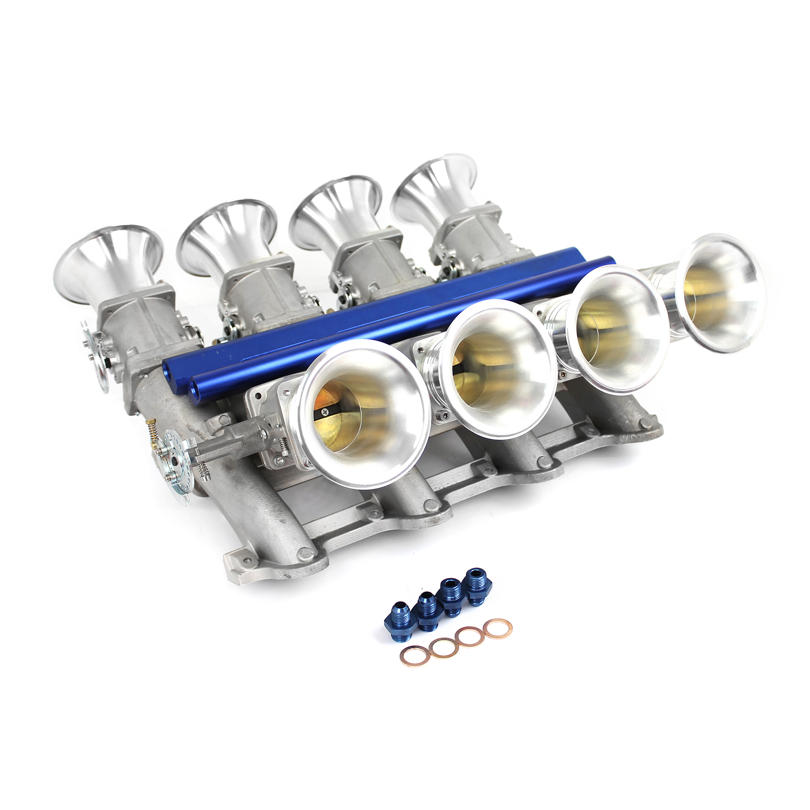 Speedmaster® PCE148.1055 Chevy GM LS7 Sidedraft EFI Stack Intake Manifold System Complete Satin Downdraft