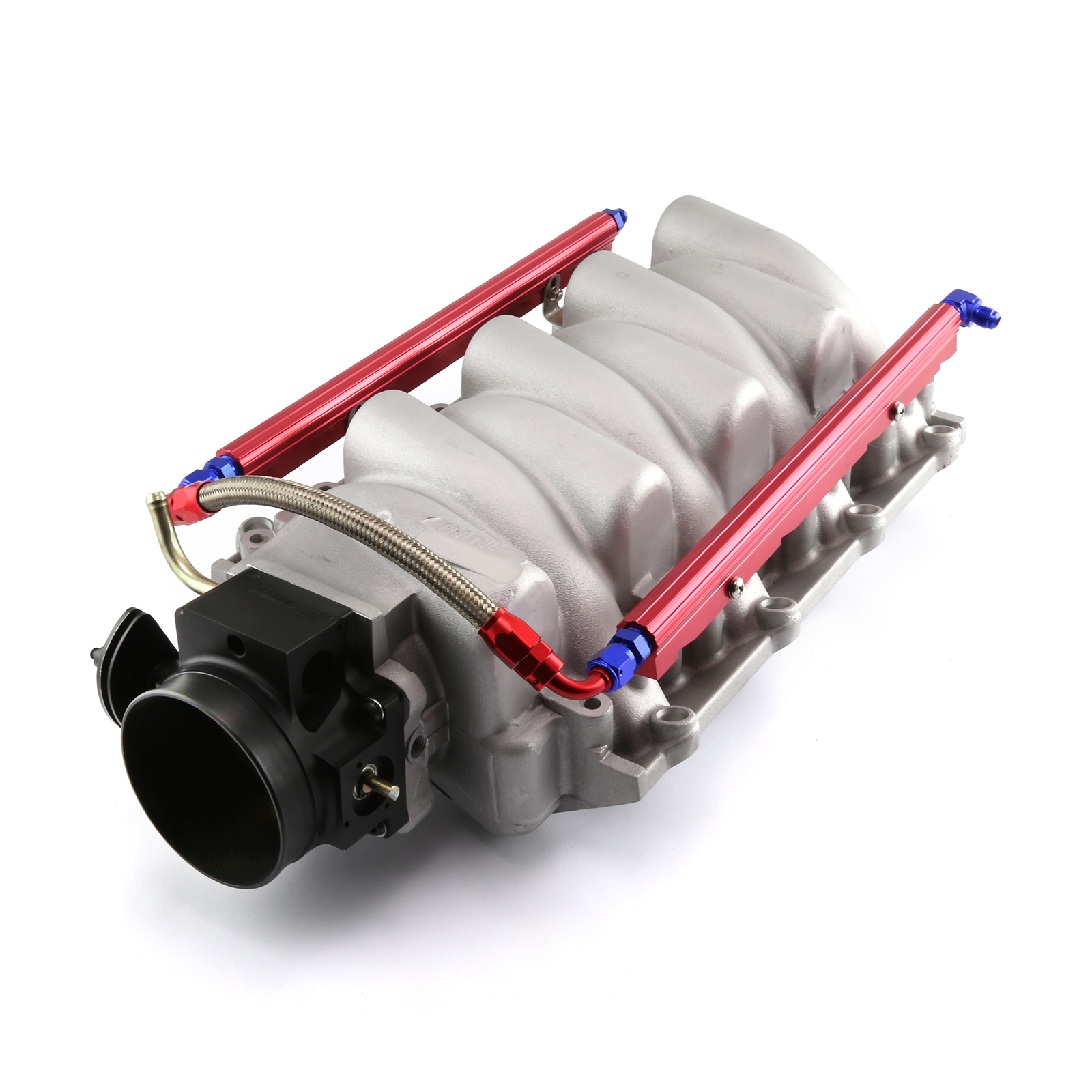 Speedmaster® PCE148.1099 Chevy LS2 Satin Aluminum Intake Manifold with 90mm Throttle Body