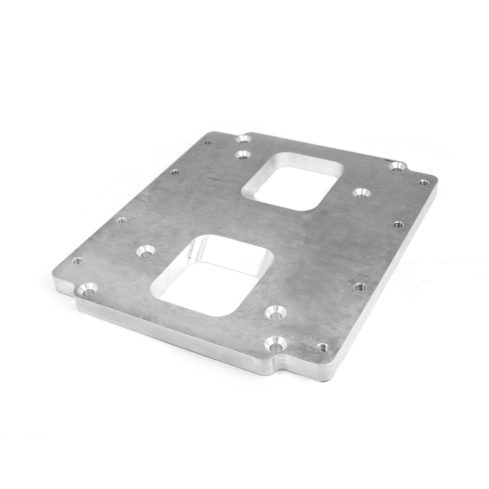 Speedmaster® PCE149.1005 Ford 351C Cleveland Twin Carburettor Manifold to 6/71 Supercharger Adapter Plate Only