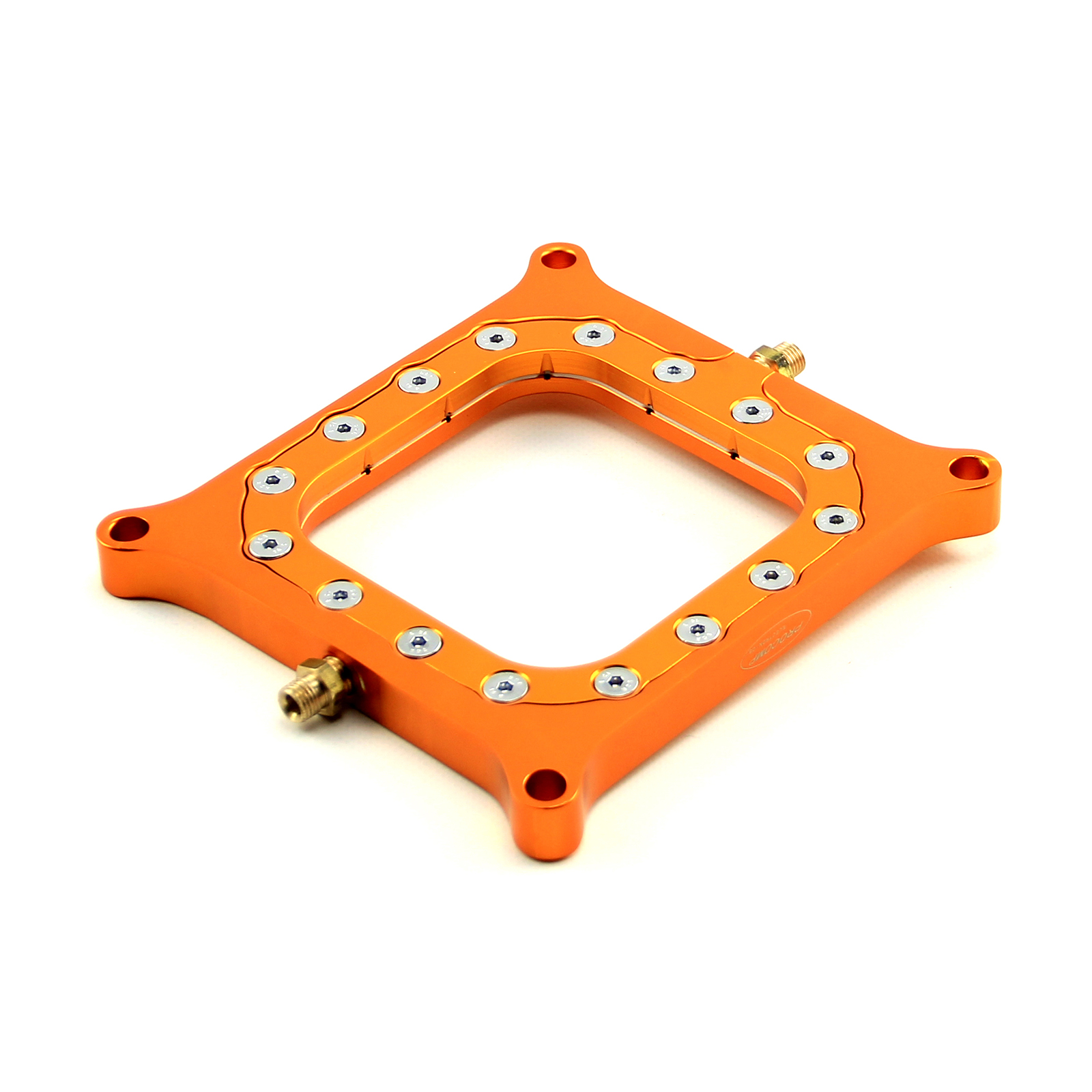 Nitrous Oxide 0.500 Yellow Billet Square Bore Perimeter Injection Spacer Plate