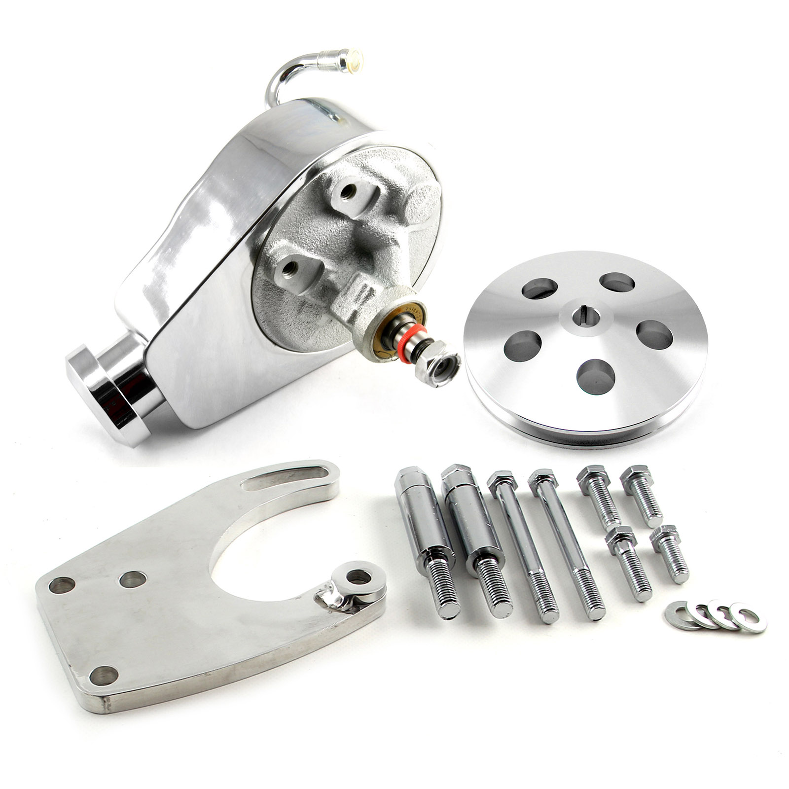 Speedmaster® PCE172.1004 Ford SB 289 302 Windsor Power Steering Pump, Bracket & 1 V Groove Pulley Kit