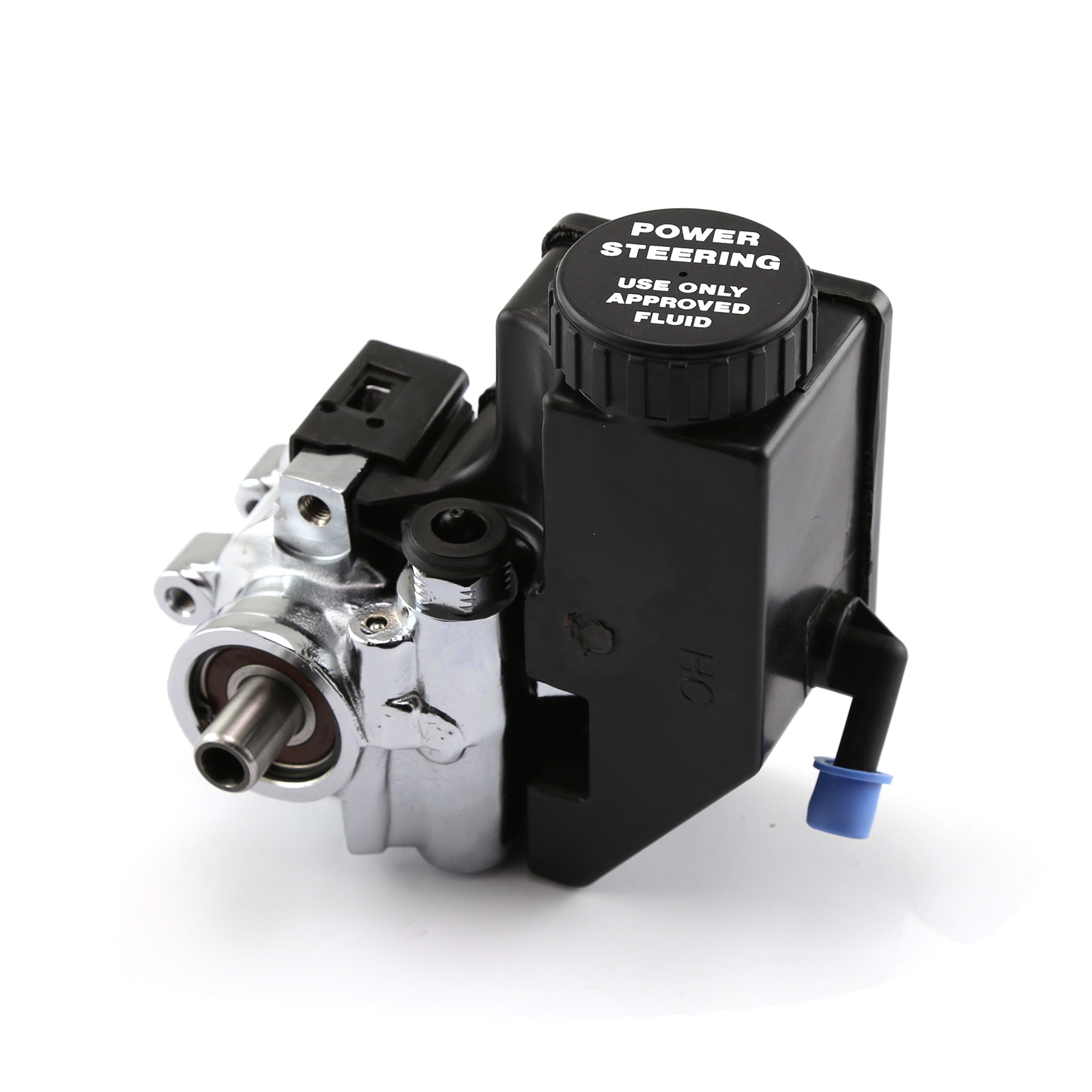 Chevy Gm 1980-01 Saginaw Tc Type 2 Power Steering Pump w/ Reservoir Chrome