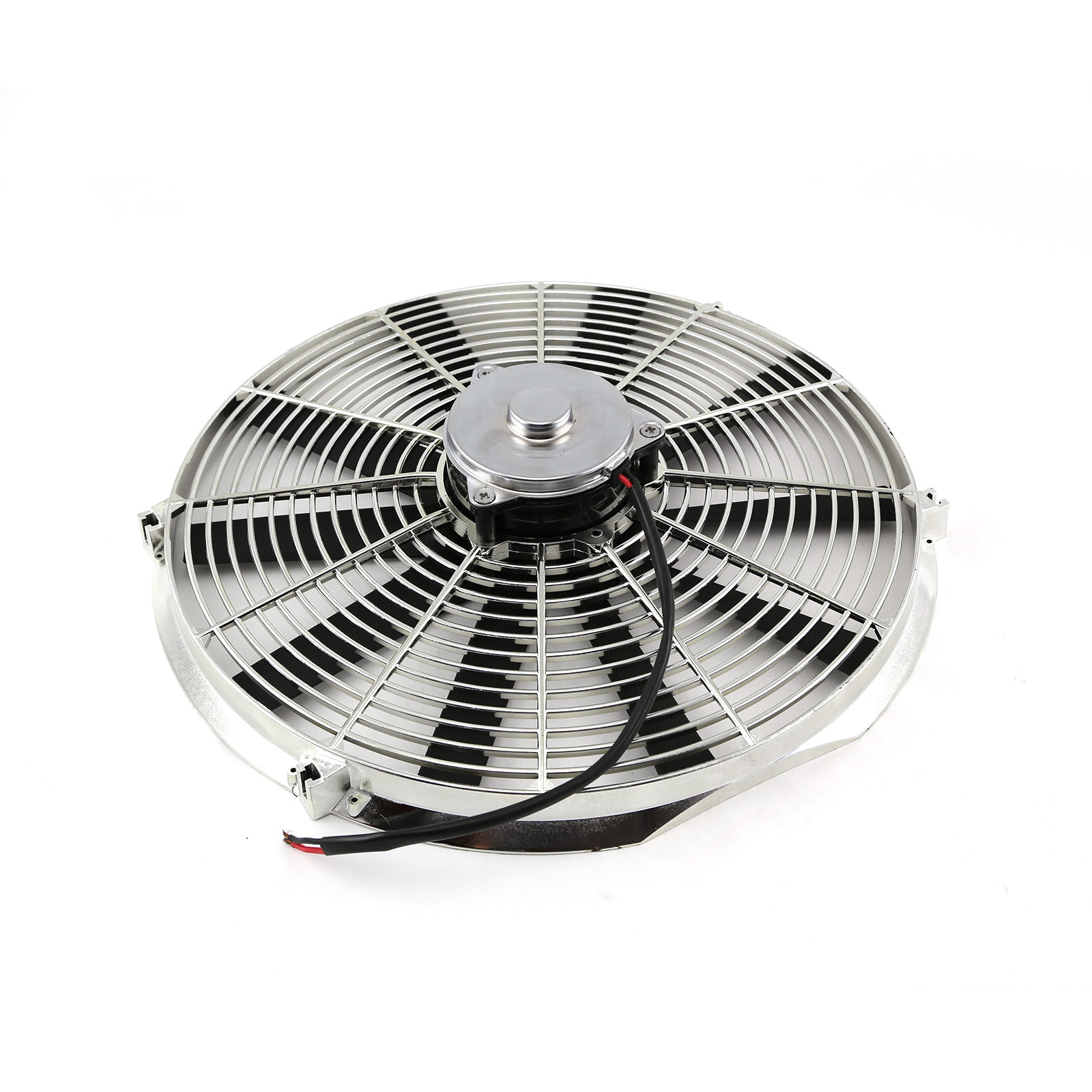 16" Reversable 12V Radiator Electric Thermo Fan - Big Motor Chrome