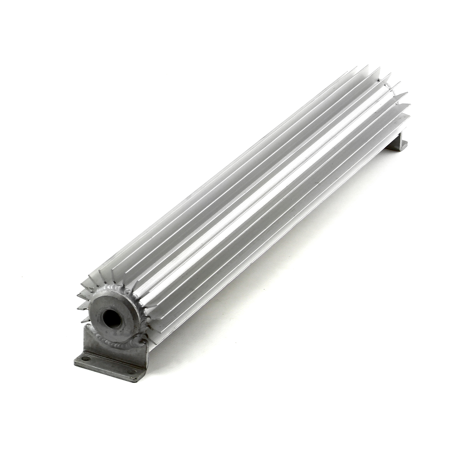 Speedmaster® PCE186.1007 18" Silver Anodized Single Pass Transmission Oil Cooler With Fittings
