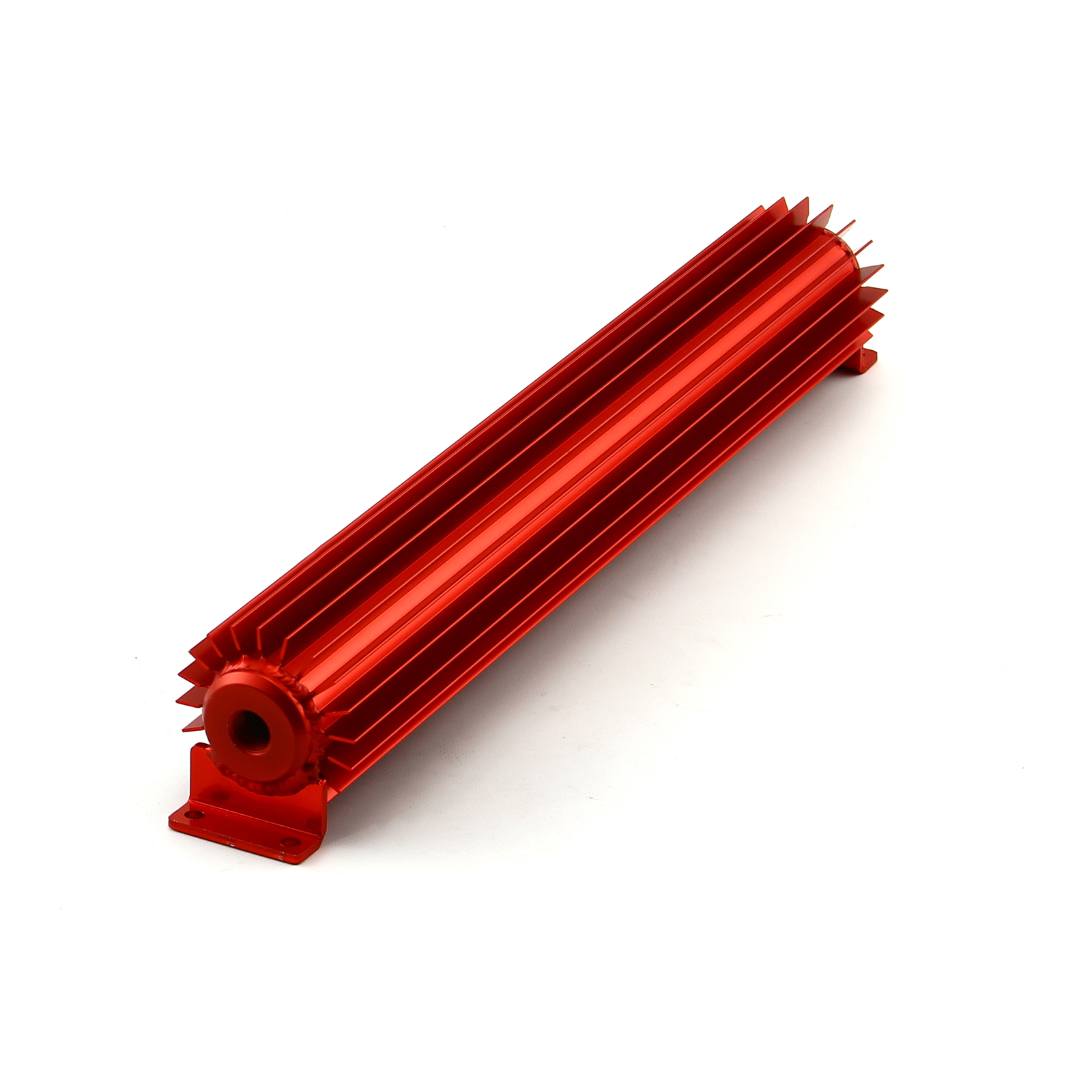 Speedmaster® PCE186.1008 18" Red Anodized Single Pass Transmission Oil Cooler With Fittings
