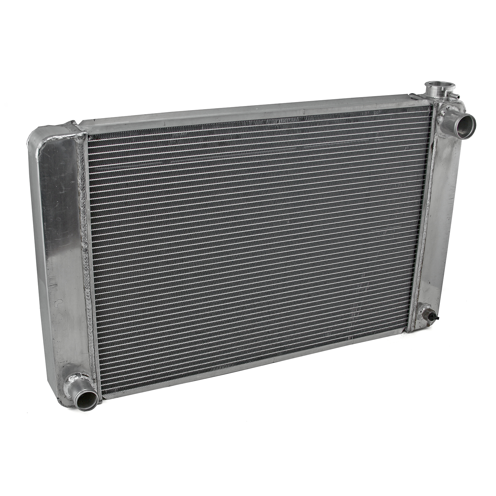Speedmaster® PCE190.1035 Ford Mopar 28x19x2.2 Aluminum Radiator (TR-BL O/L) Satin (W D/Plug)