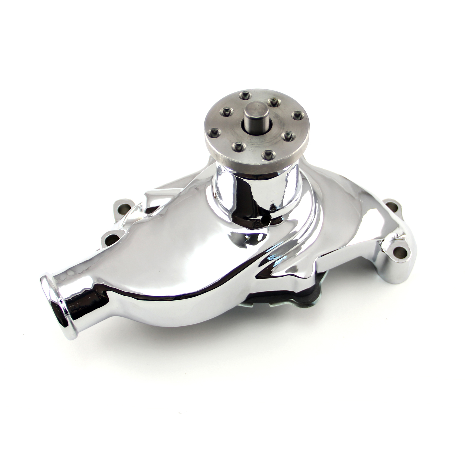 Speedmaster® PCE195.1001.03 Chevy SBC 350 High Volume Aluminum Short Water Pump w/o Heater Port [Chrome]