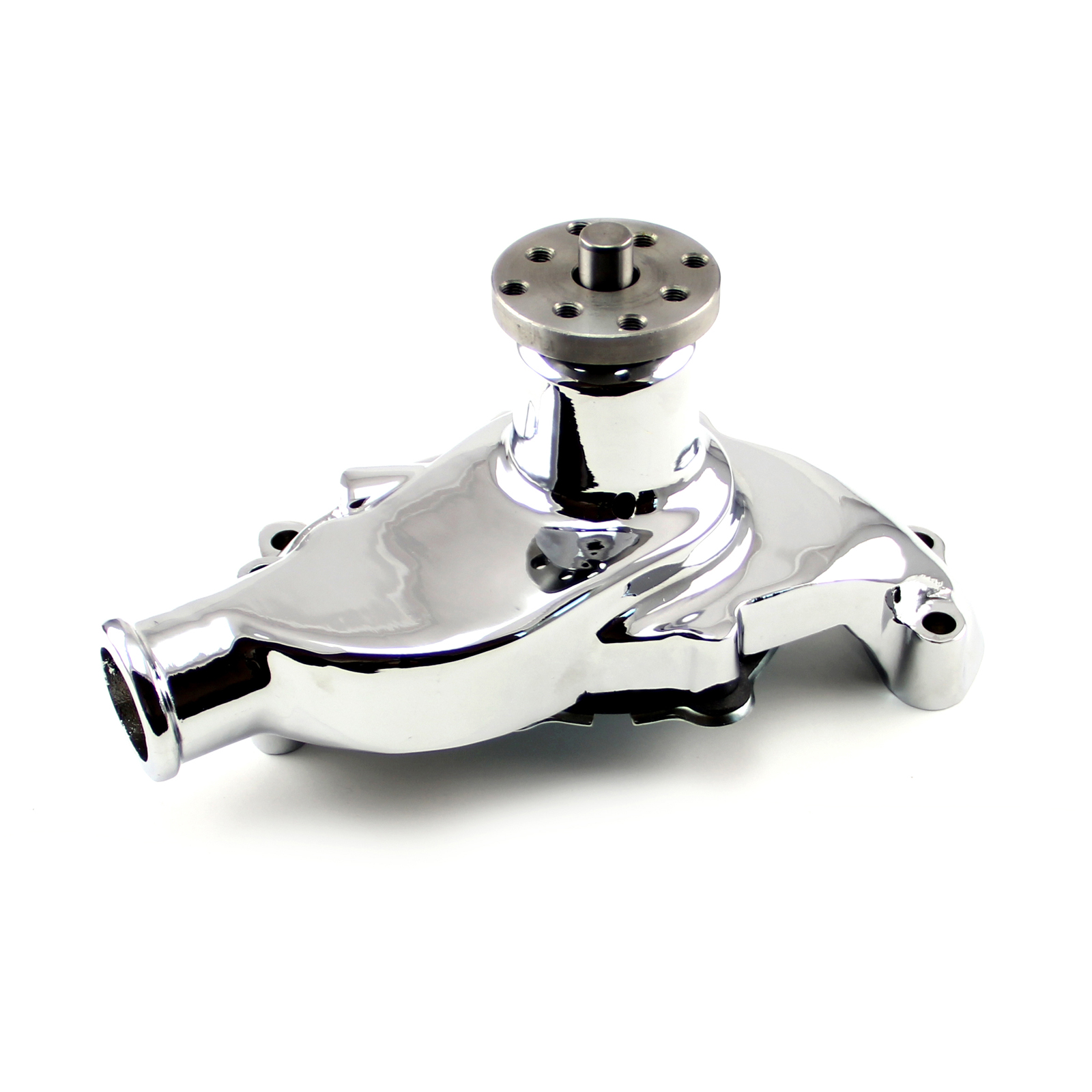 Speedmaster® PCE195.1001.03 Chevy SBC 350 High Volume Aluminum Short Water Pump w/o Heater Port [Chrome]
