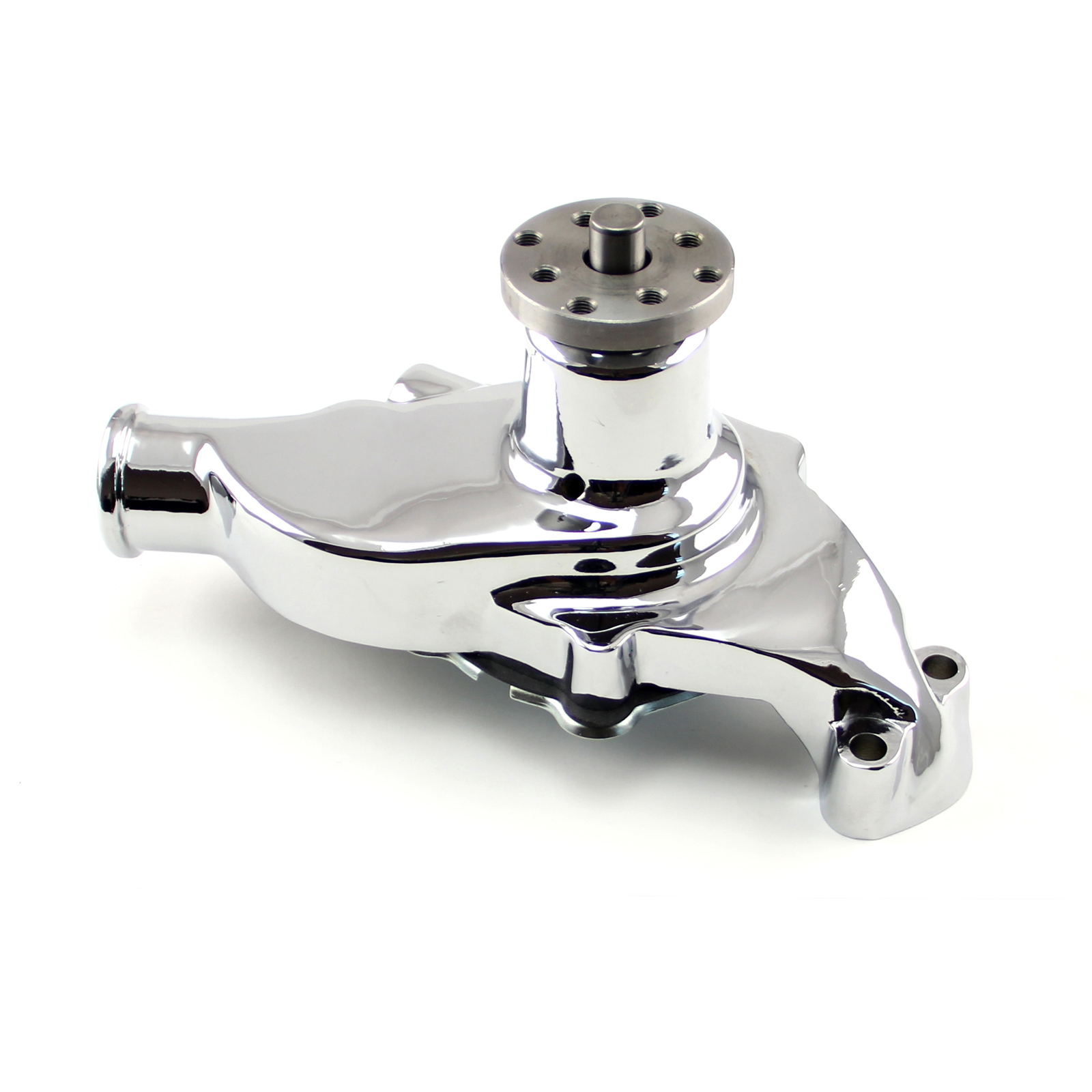 Speedmaster® PCE195.1001.03 Chevy SBC 350 High Volume Aluminum Short Water Pump w/o Heater Port [Chrome]