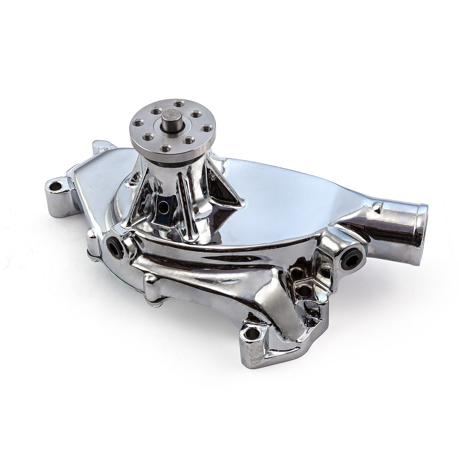 Chevy BBC 454 High Volume Aluminum Short Water Pump Chrome