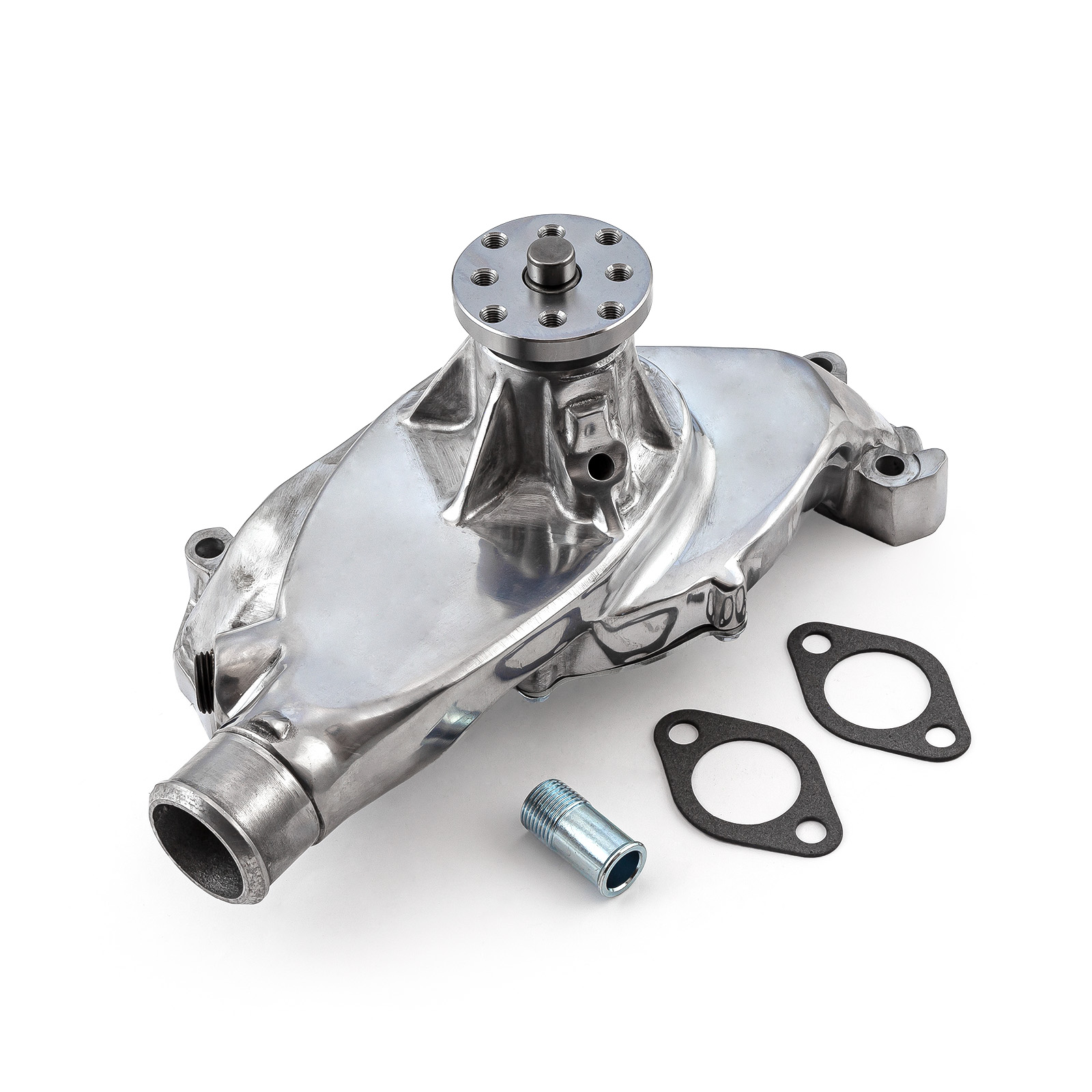 Chevy BBC 454 High Volume Aluminum Short Water Pump Polished