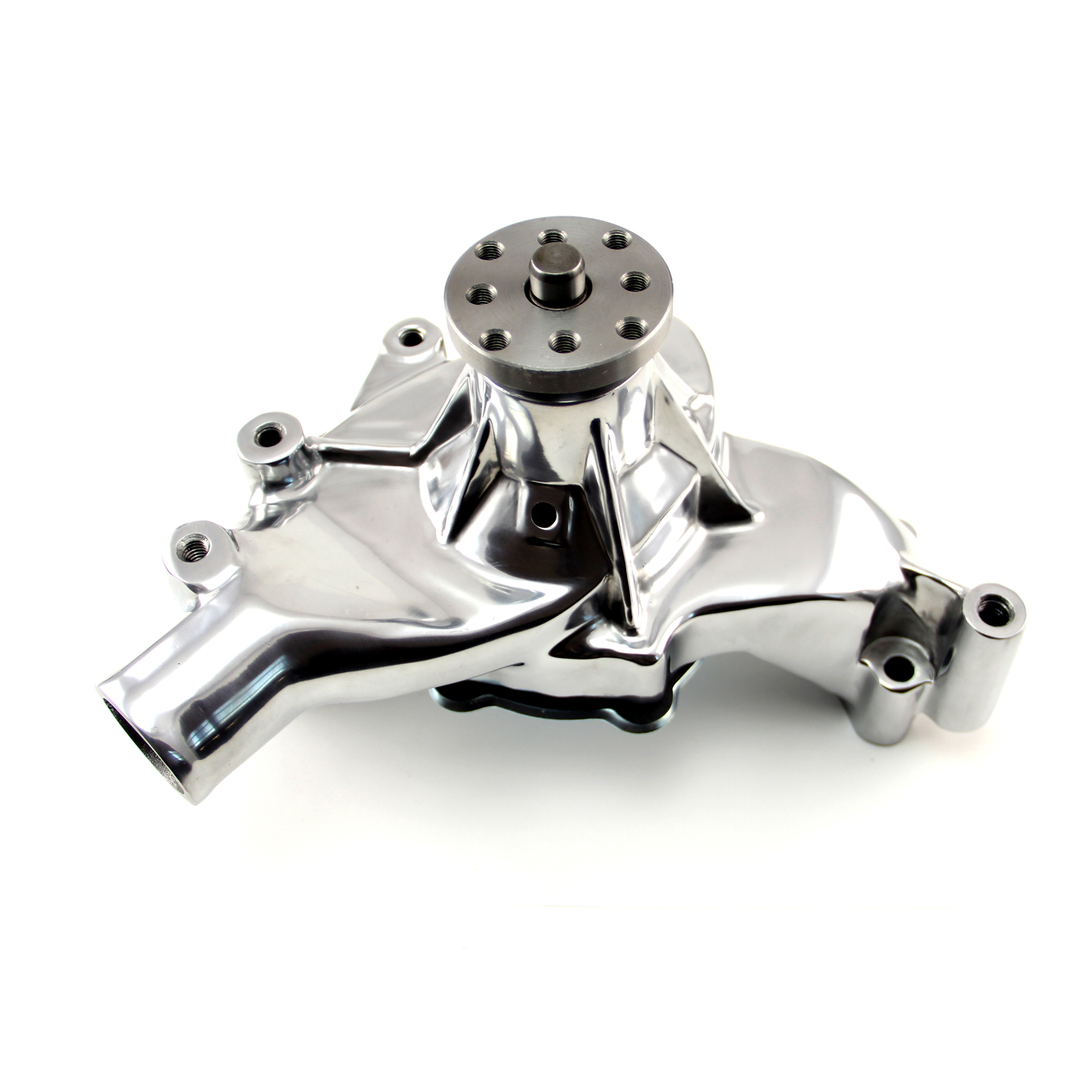 Chevy BBC 454 High Volume Aluminum Long Water Pump Chrome