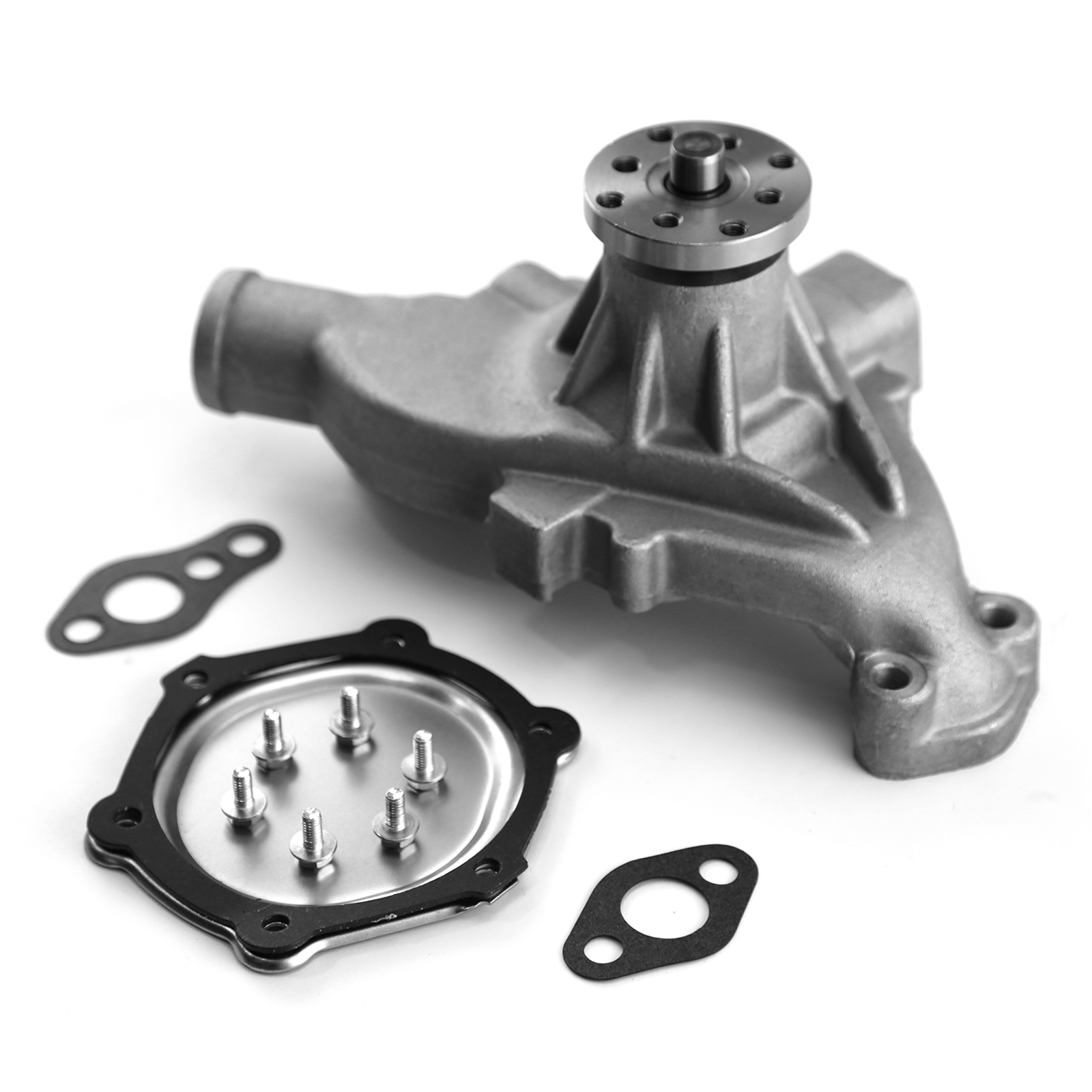 Speedmaster® PCE195.1107 Chevy SBC 350 HV Straight Impeller Aluminum Short Water Pump Satin