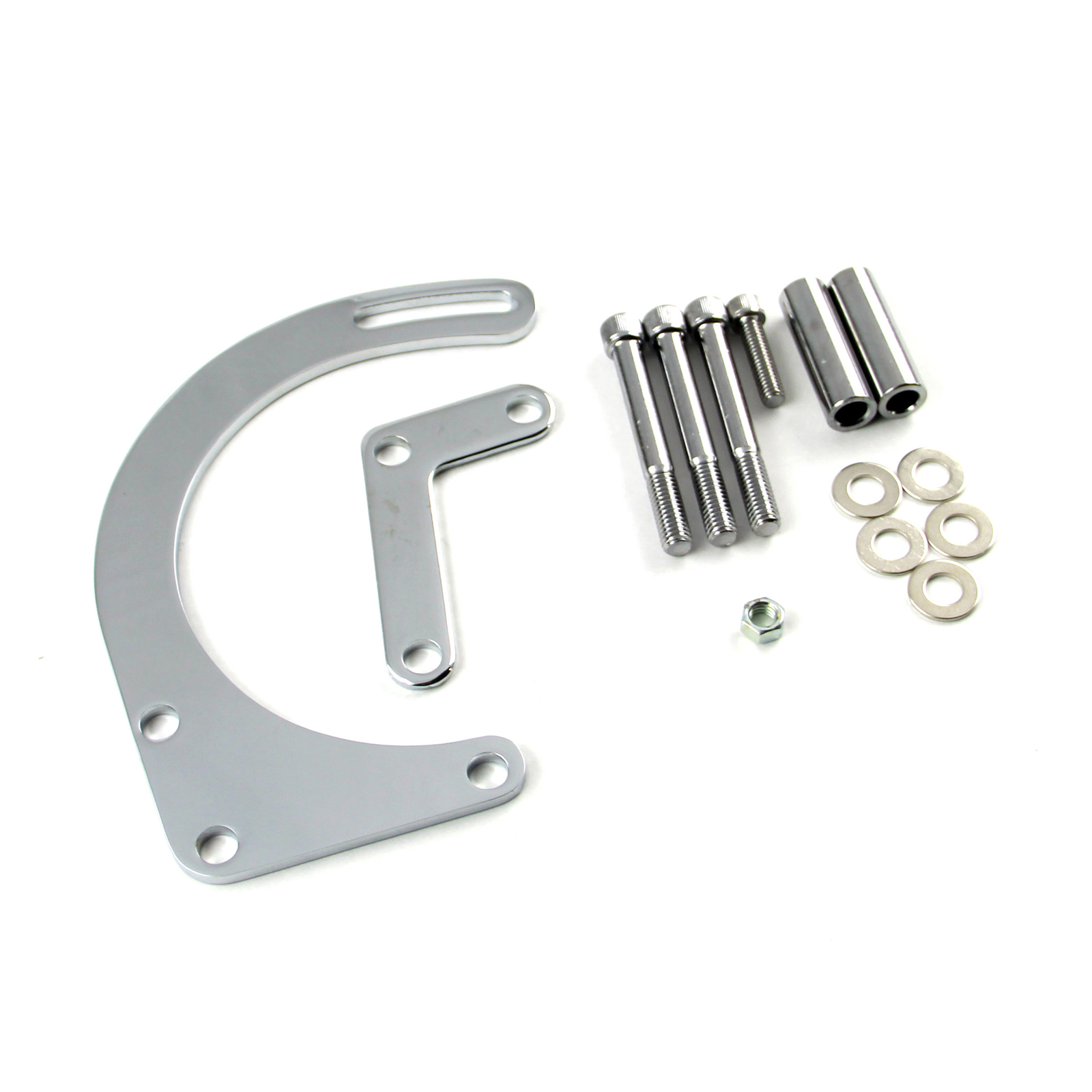 Speedmaster® PCE232.1005 Chevy SBC 350 Swp Low Mount LH Side Alternator Bracket Kit Chrome