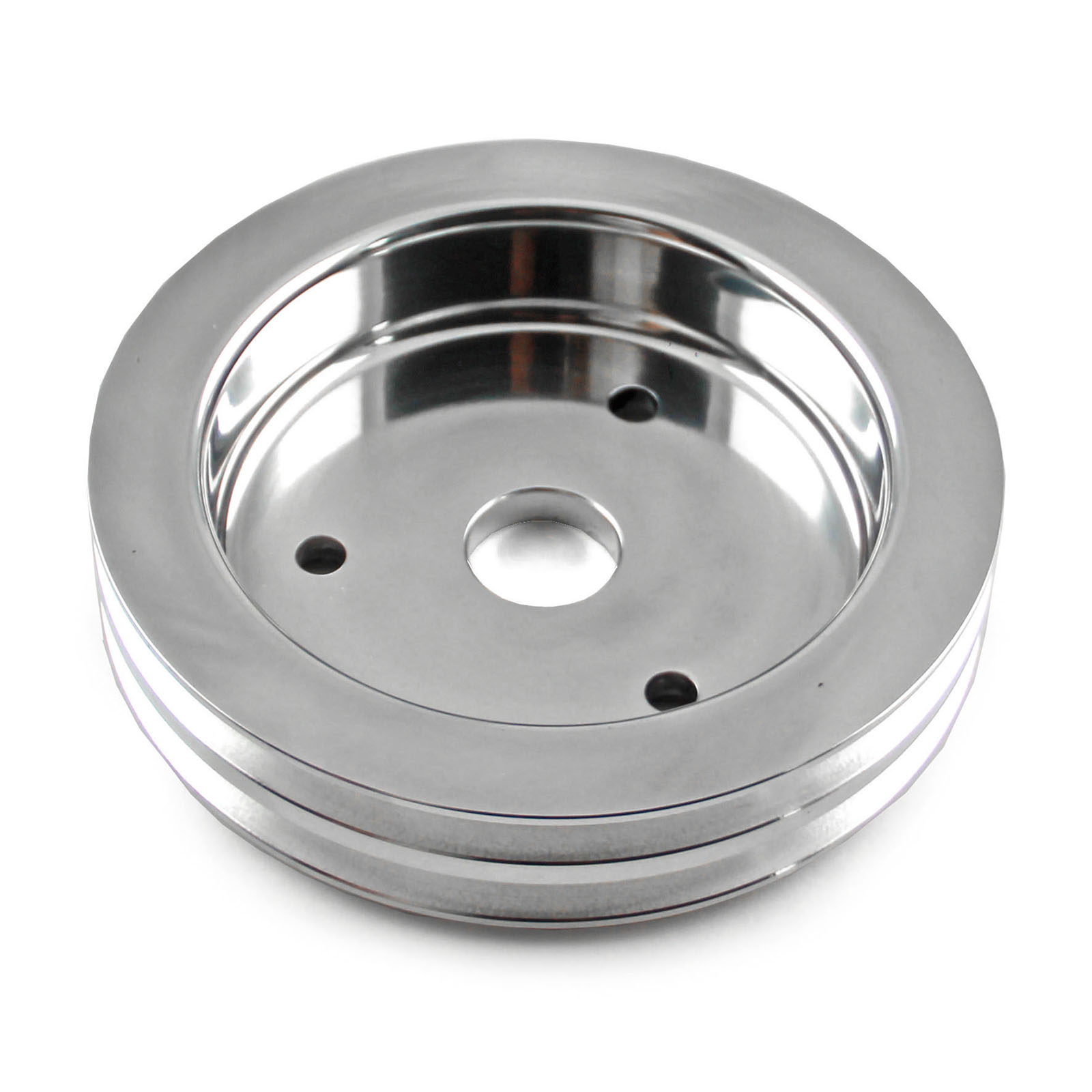 Speedmaster® PCE239.1002 Chevy BBC 454 Billet Aluminum Short Water Pump Swp 2 Groove Crank Pulley