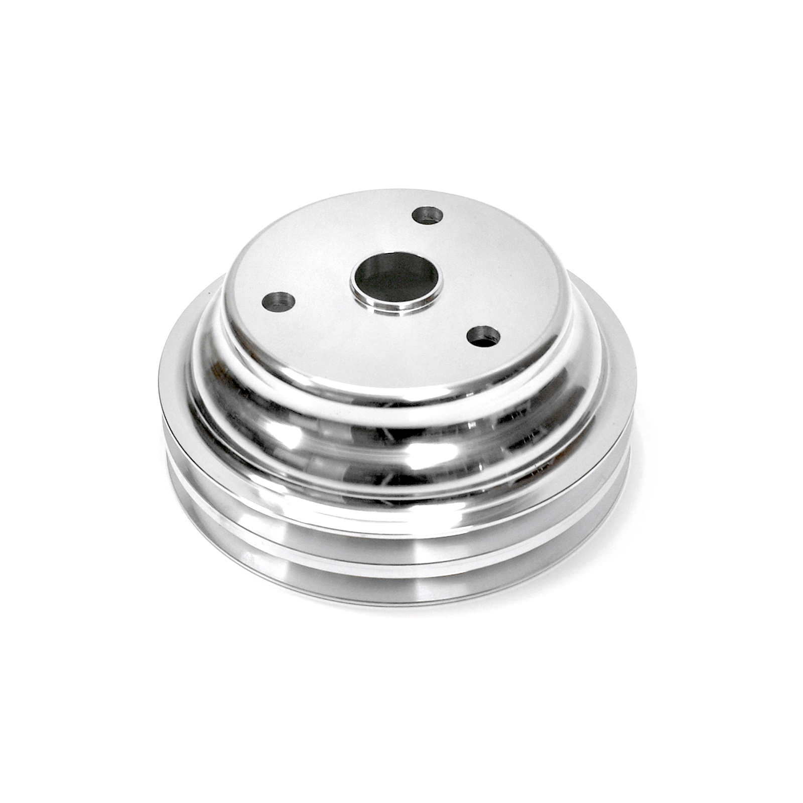 Chevy SBC 350 Billet Aluminum Long Water Pump Lwp 2 Groove Crank Pulley