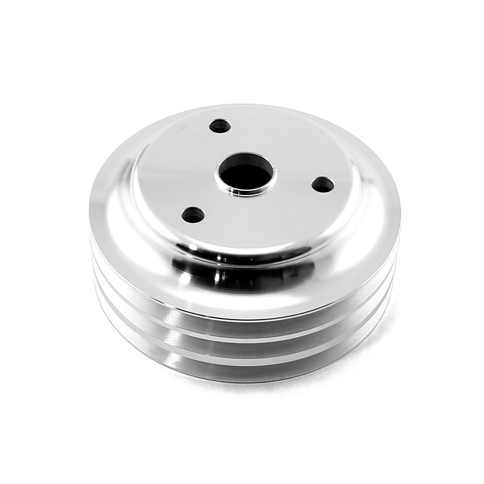 Chevy SBC 350 Billet Aluminum Long Water Pump Lwp 3 Groove Crank Pulley