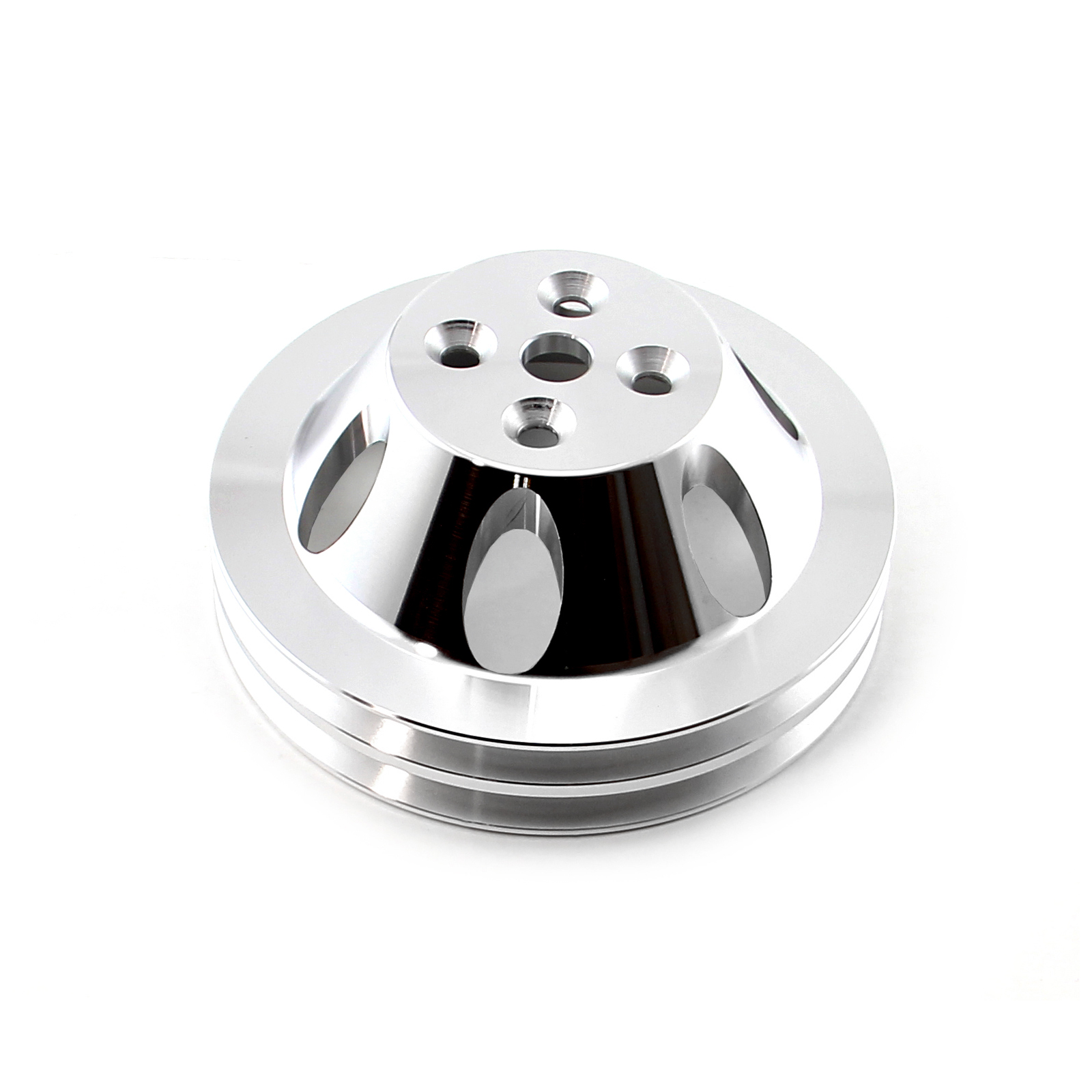 Speedmaster® PCE246.1002 Chevy BBC 454 Billet Aluminum Short Water Pump Swp 2 Groove Water Pump Pulley
