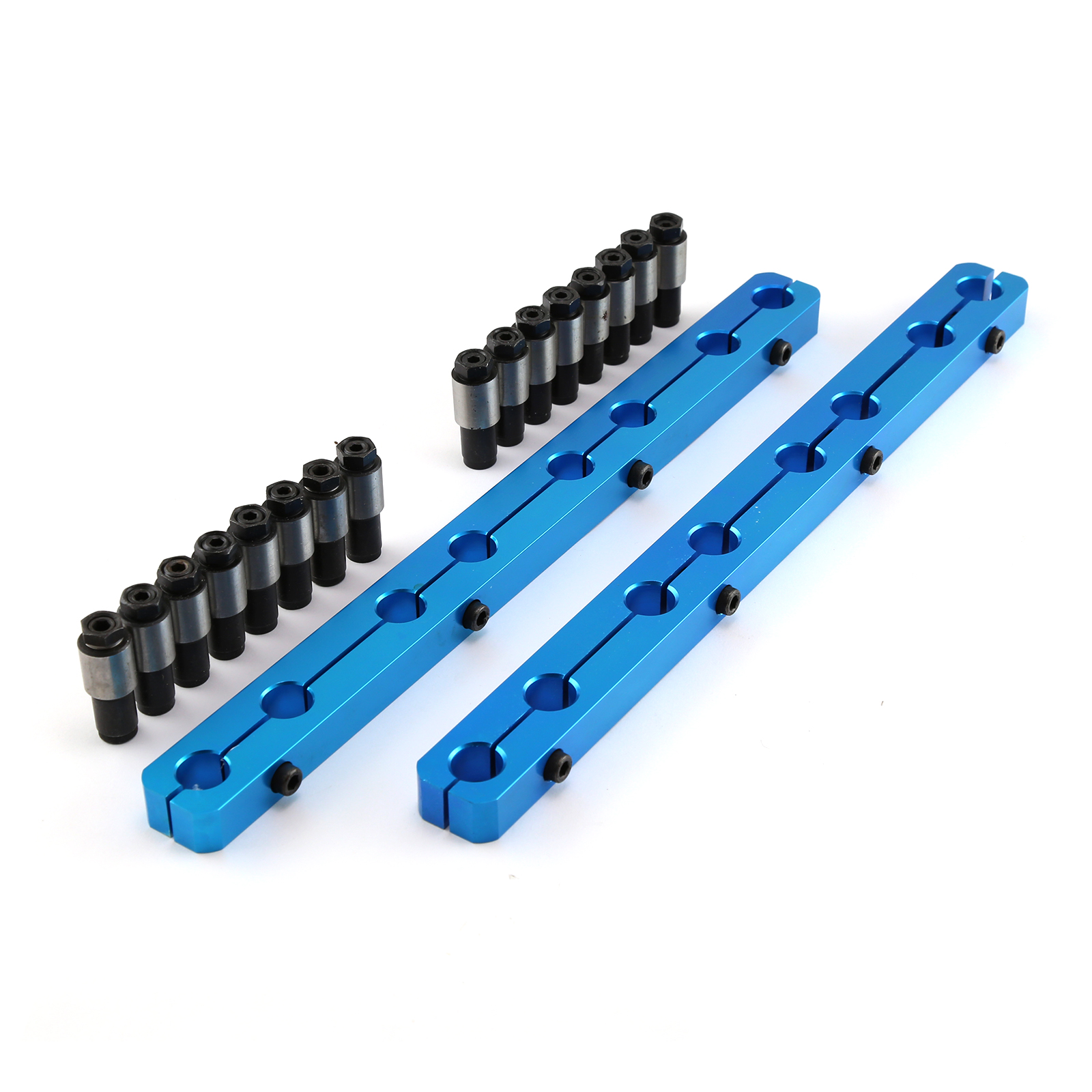 Speedmaster® PCE259.1009.02 Ford SB 289 302 351 Windsor Rocker Stud Girdle Kit Blue With 3/8" Polylock Nuts