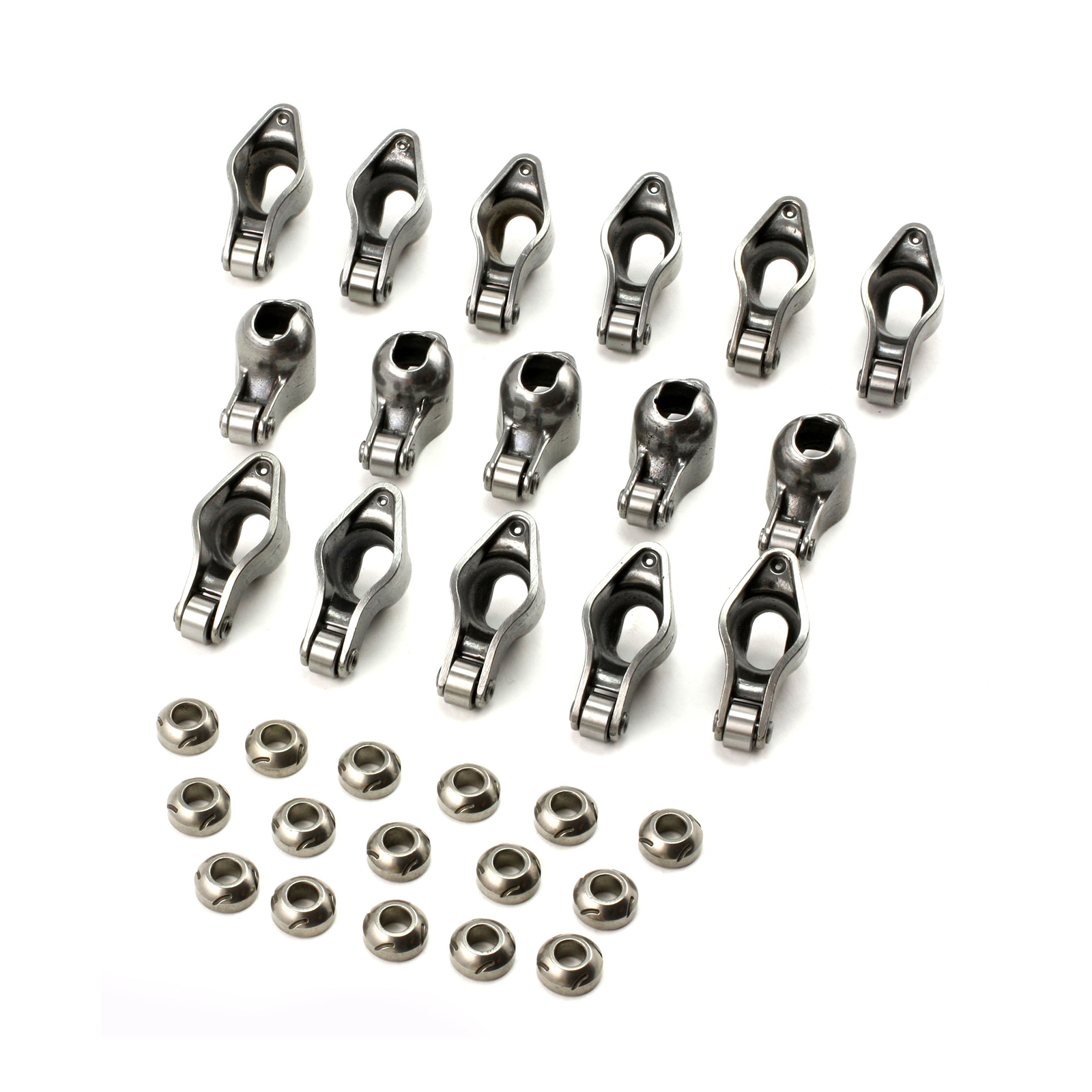 Chevy SBC 350 1.5 Ratio 3/8" Steel Roller Tip Rocker Arms Set (w/Nuts