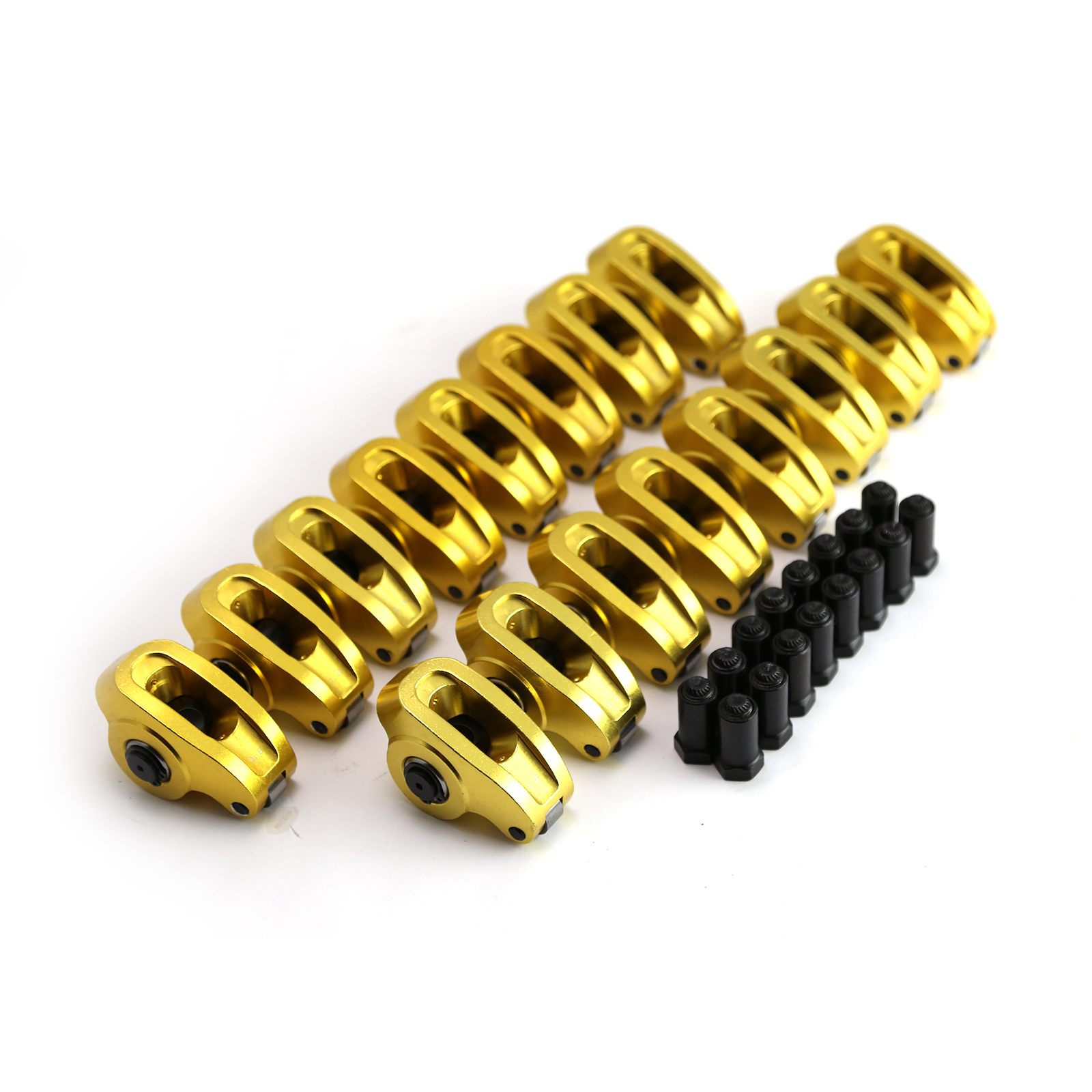 Stainless Steel Roller Rocker Arm Set Chevy SBC 350 1.60 Ratio 3//8/" Self Alig