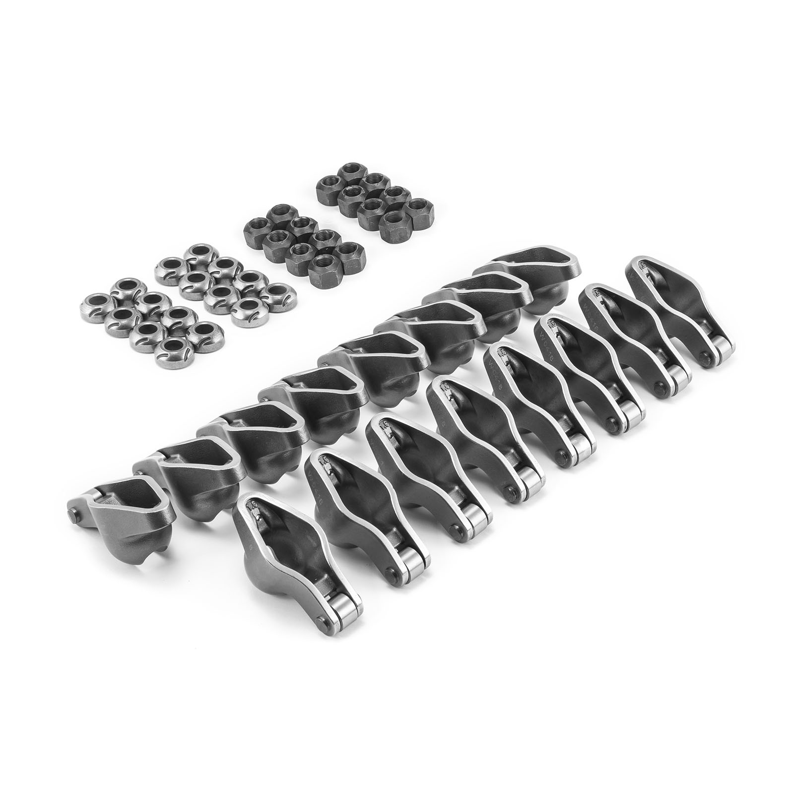 Chevy SBC 350 1.6 Ratio 7/16" Steel Roller Tip Rocker Arm Set (w/Nuts and Balls)