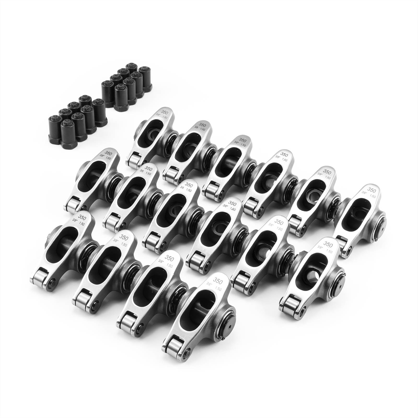 Speedmaster® PCE261.1066.01 Chevy SBC 350 1.5 Ratio 7/16" Stainless Steel Roller Rocker Arm Set