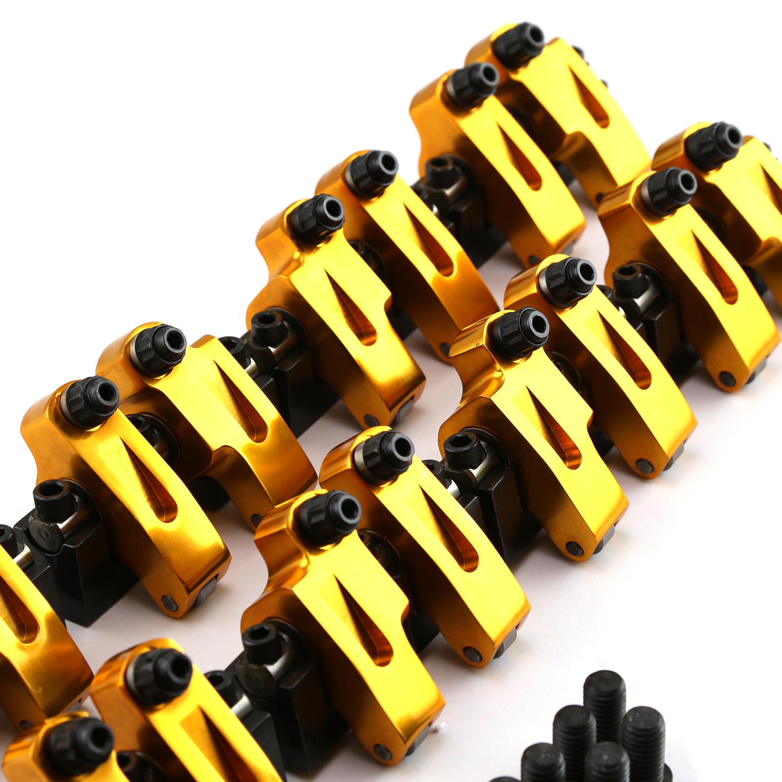 Chevy SBC 350 15 Degree 1.6 Shaft Mount Roller Rocker Arms .450 Int