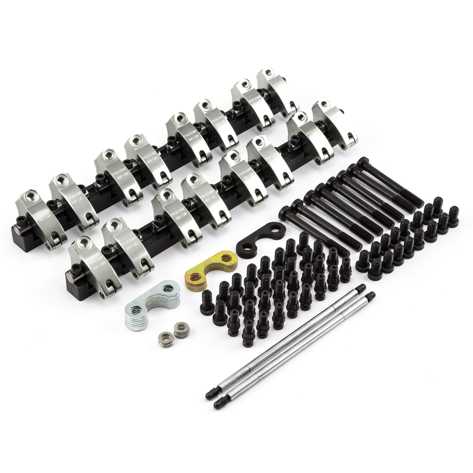 Speedmaster® PCE261.1098.01 Chevy SBC 350 Shaft Mount 1.6 Ratio Aluminum Rocker Arms Set w/ Hardware
