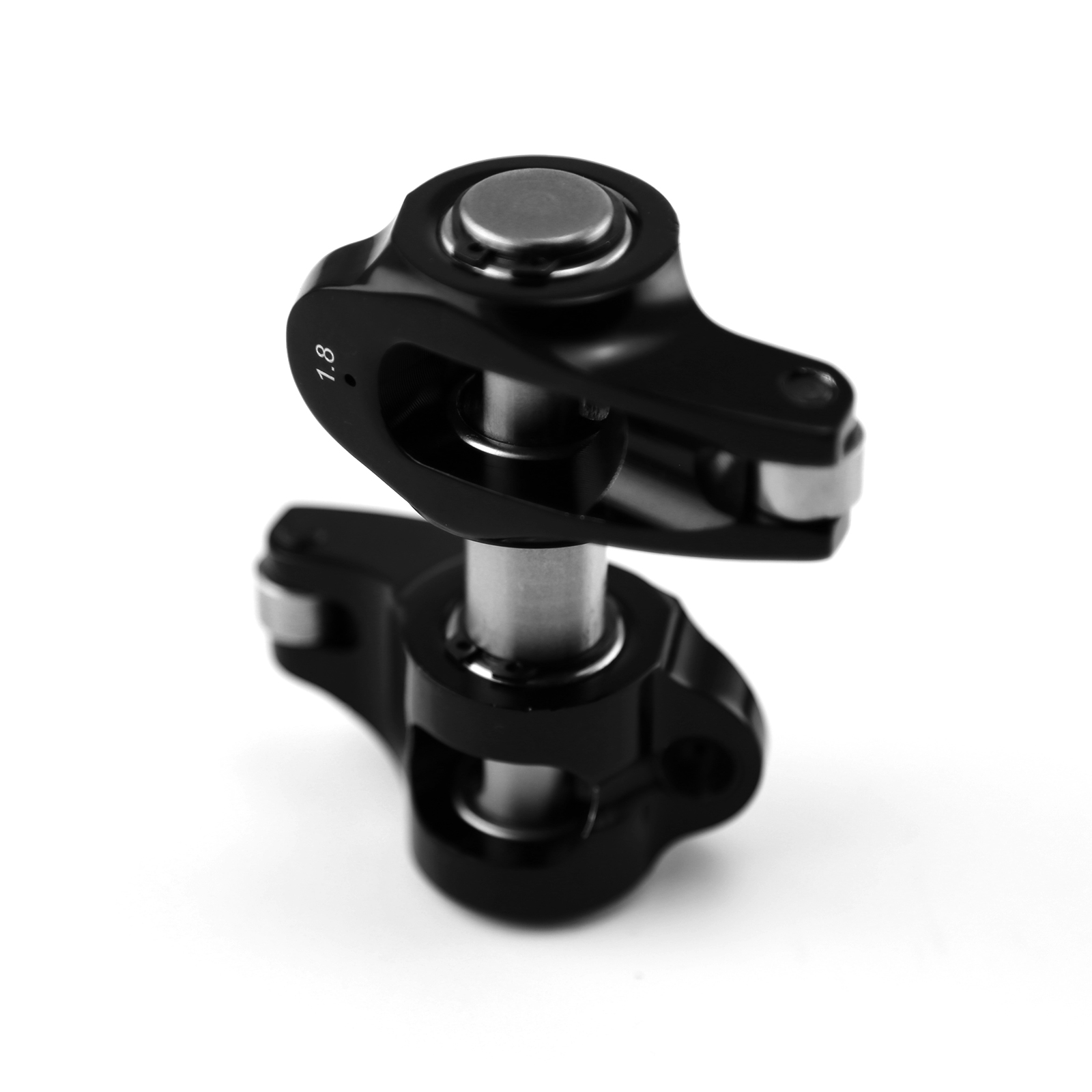 Chevy LS3 1.8 Ratio Aluminum Pedestal Mount Roller Rocker Arm Set Black