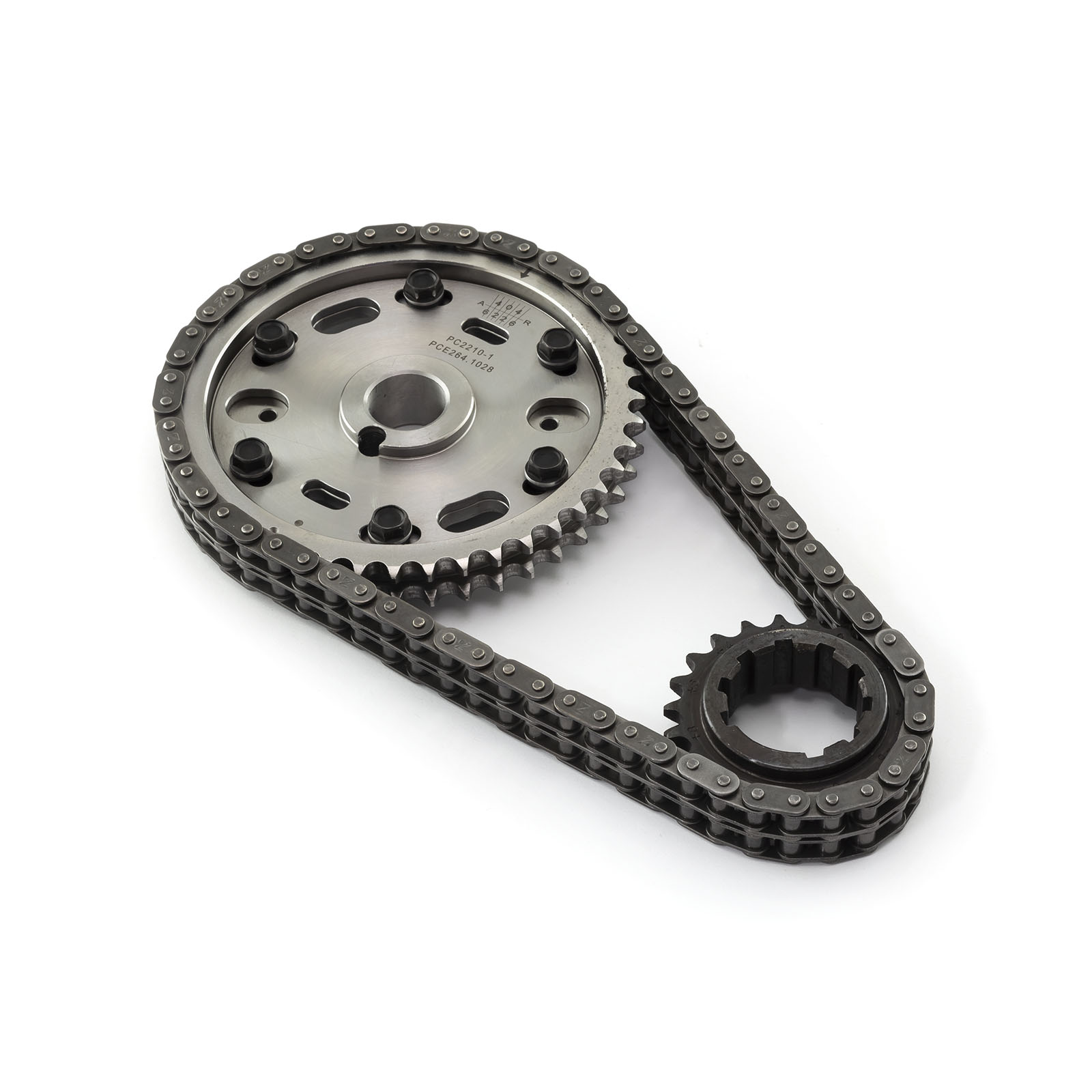 Speedmaster® PCE264.1028 Ford 429 460 Double Roller 2pc Adjustable Billet Steel Timing Chain Kit
