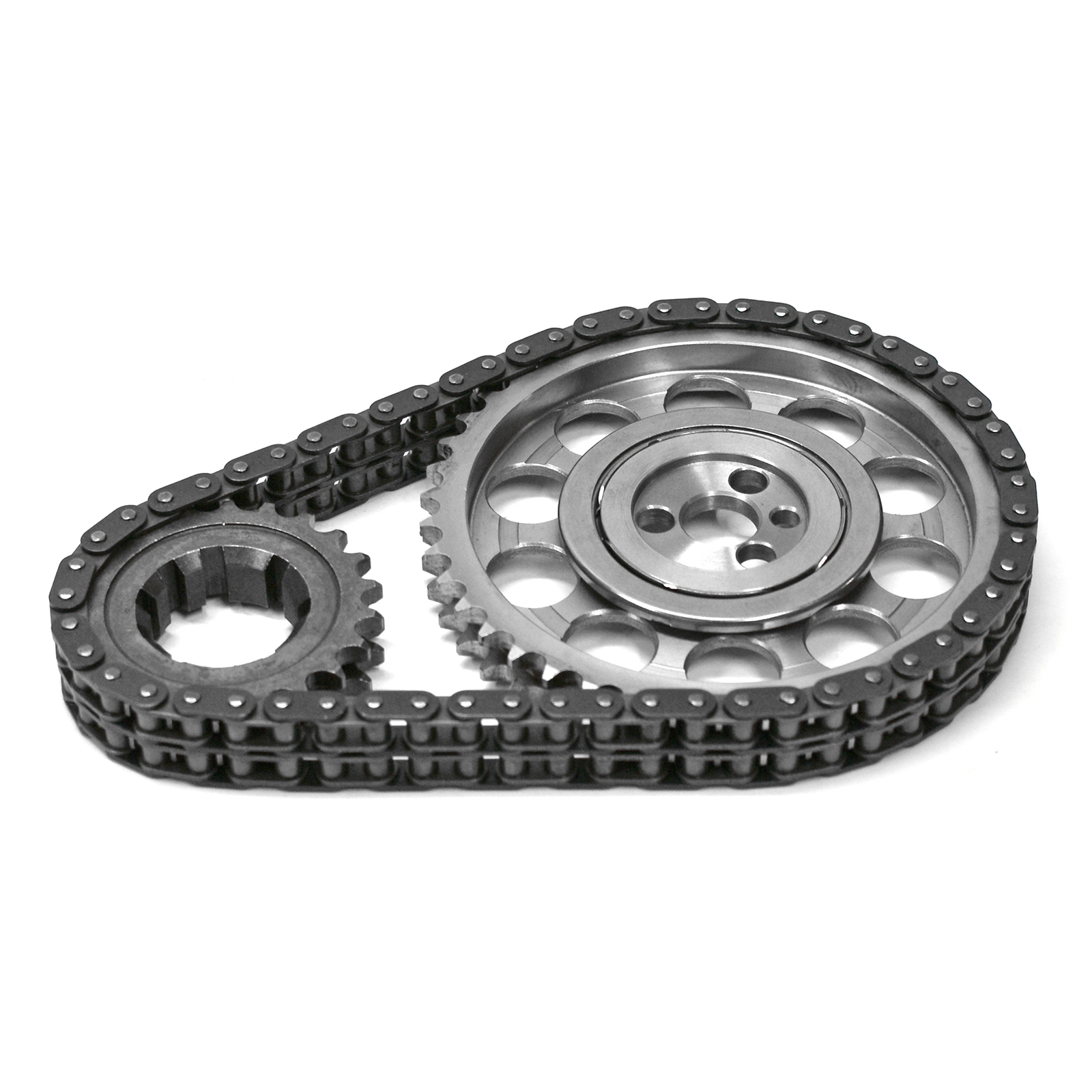 Speedmaster® PCE264.1002 Chevy SBC 350 Late Double Roller 9 Keyway Billet Steel Timing Chain Kit(Tor/Brg)
